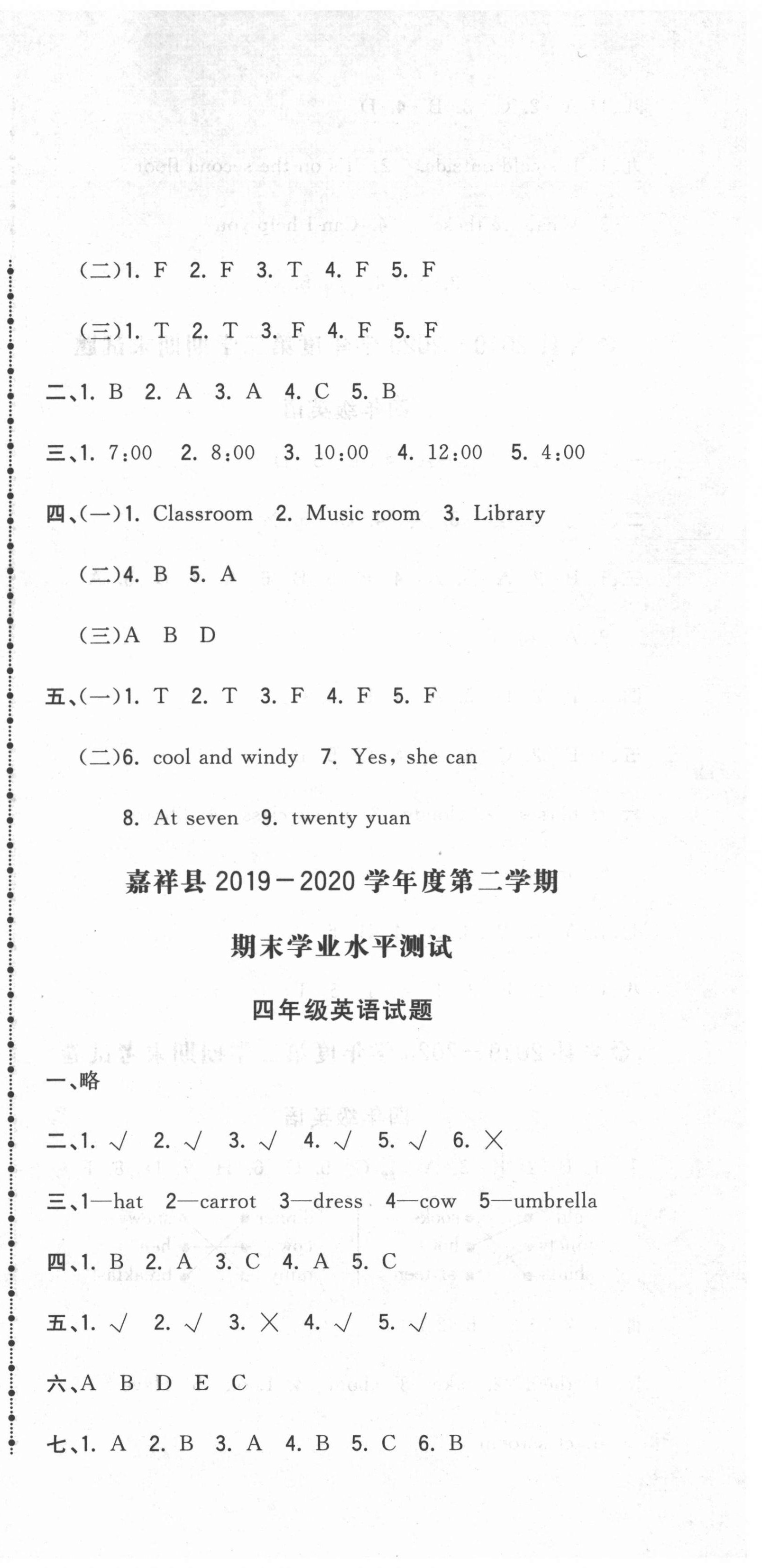 2021年奪冠沖刺卷四年級英語下冊人教版濟寧專版 第3頁