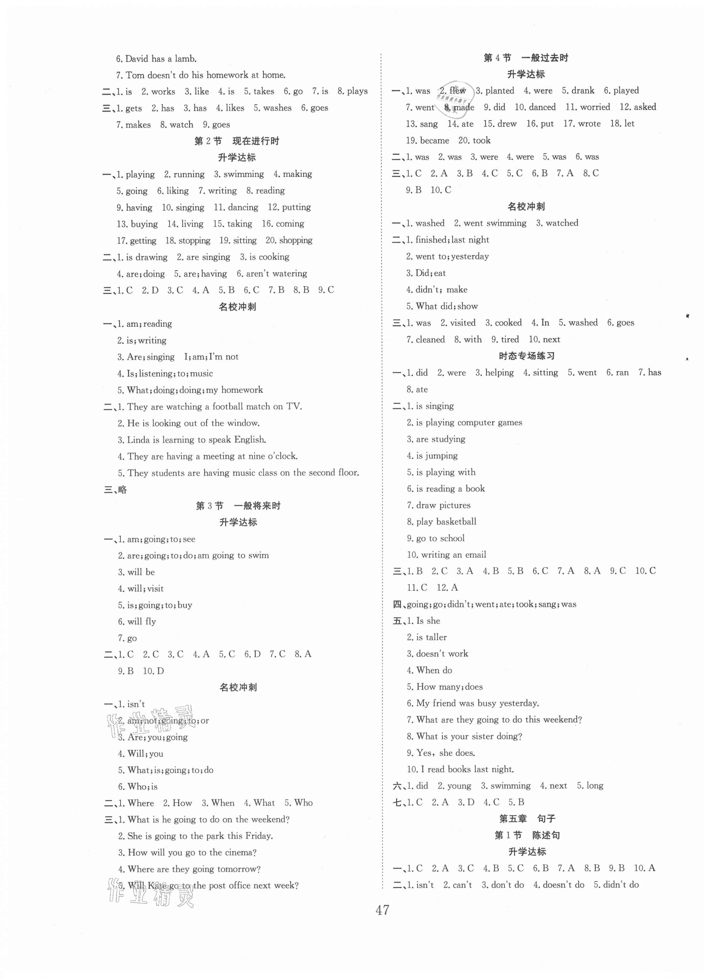 2021年小學(xué)畢業(yè)總復(fù)習(xí)一本全英語 第3頁