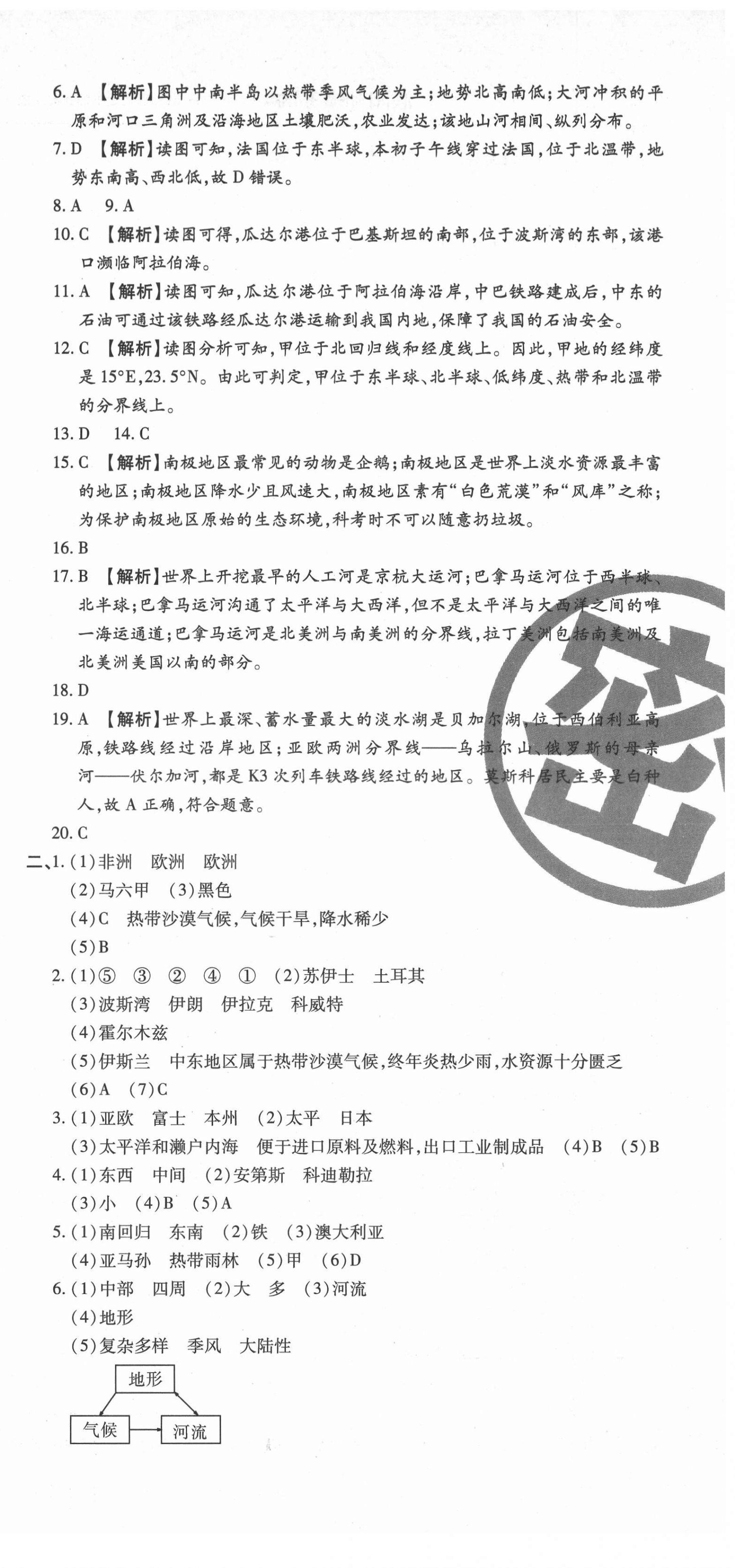 2021年追夢之旅初中期末真題篇七年級(jí)地理下冊湘教版河南專版&nbsp;第3頁