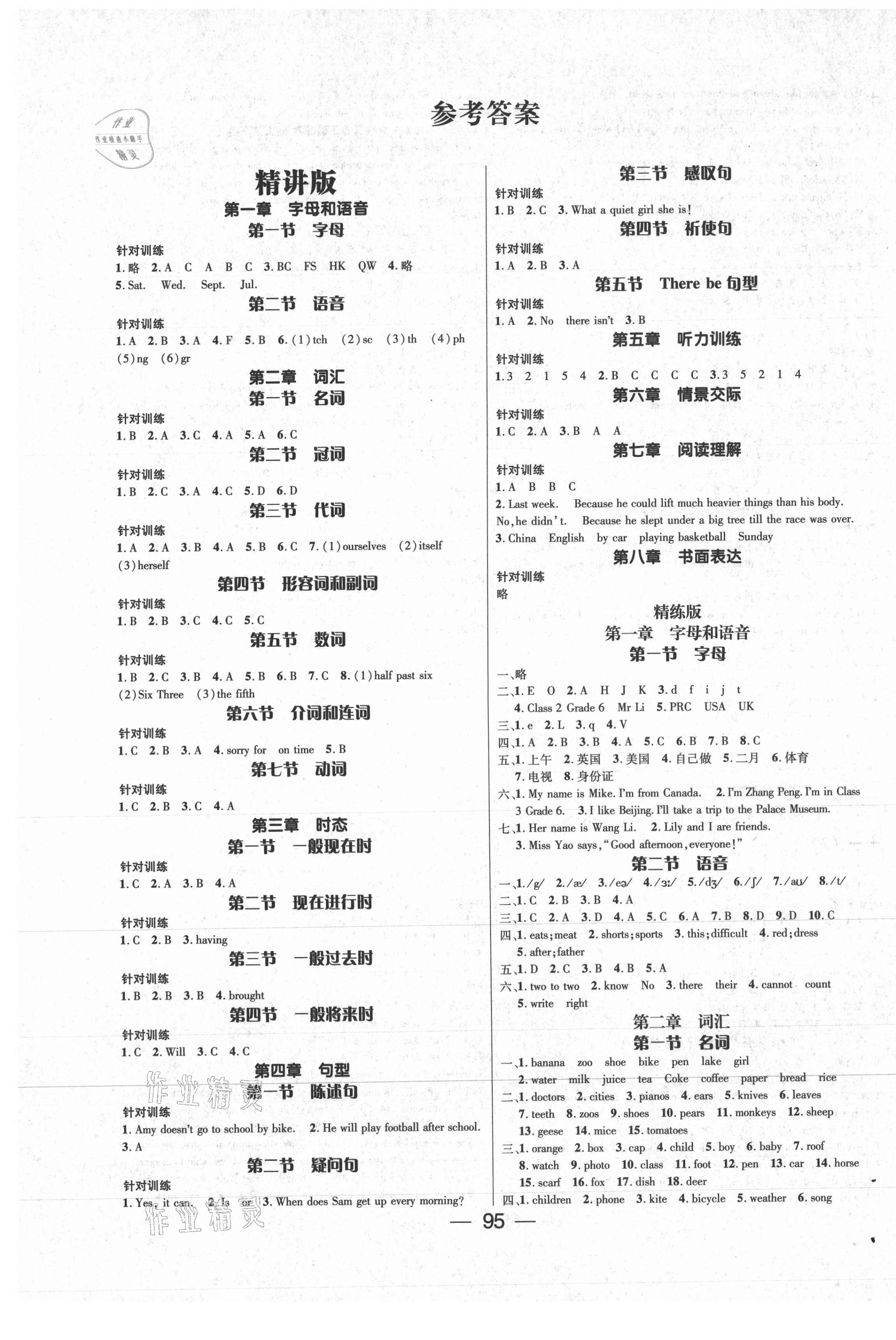 2021年名校绿卡六年级英语 第1页