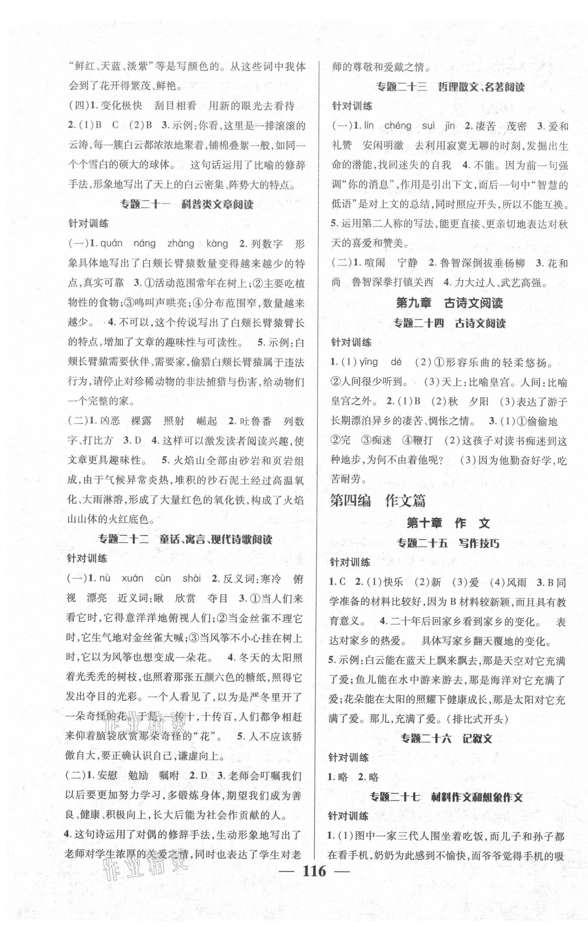 2021年名校绿卡小学毕业总复习语文 第4页