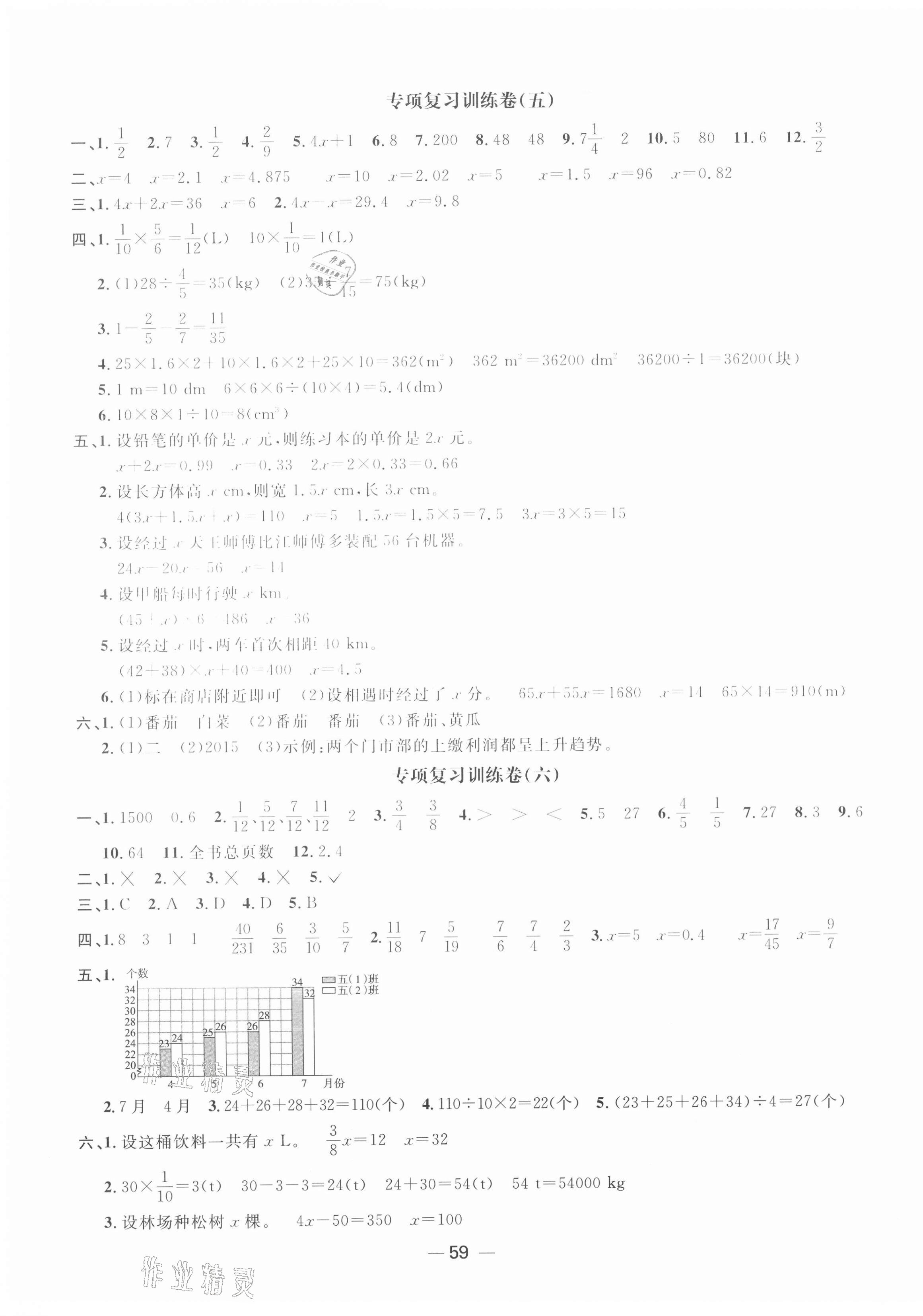 2021年陽光同學(xué)期末復(fù)習(xí)15天沖刺100分五年級數(shù)學(xué)下冊北師大版 第3頁