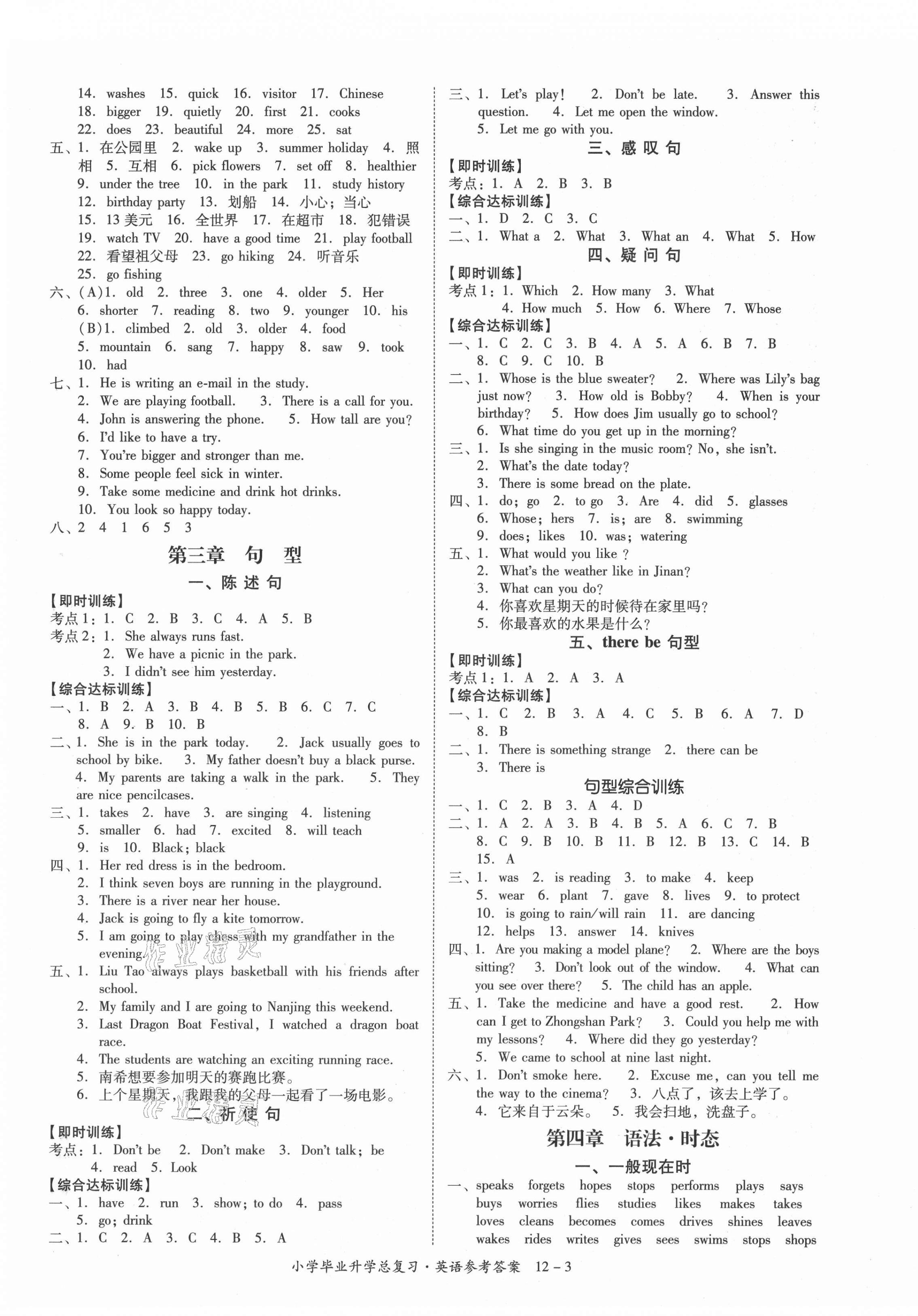 2021年小學(xué)畢業(yè)升學(xué)總復(fù)習(xí)英語 第3頁