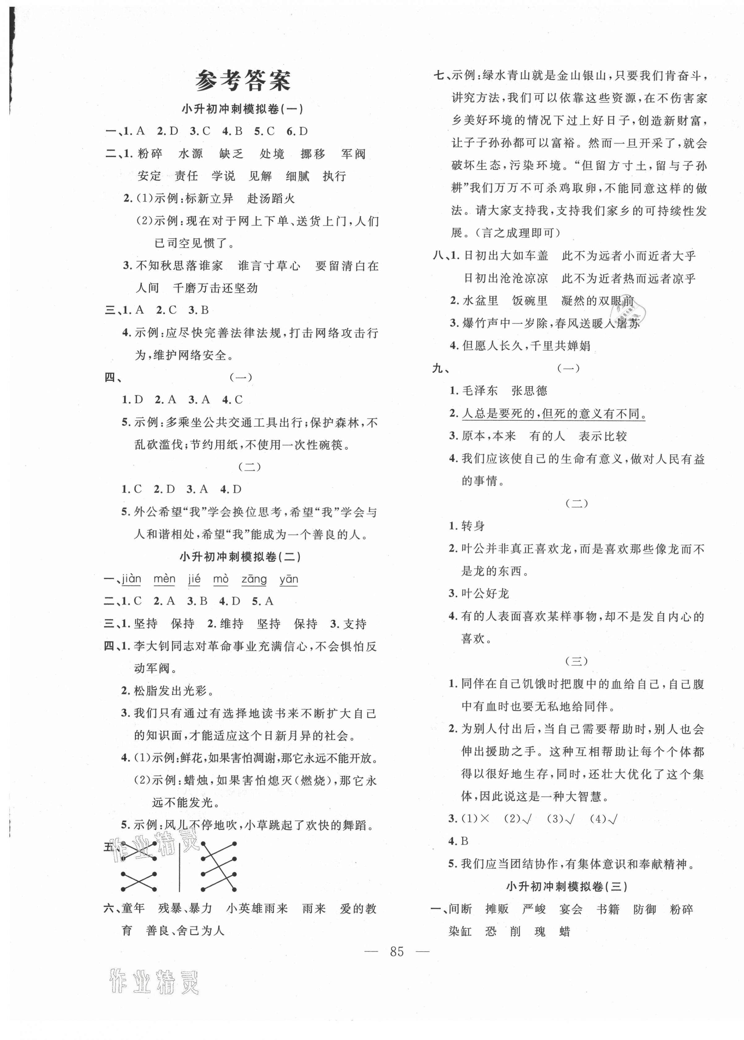 2021年全真模擬試卷與沖刺秘訣語(yǔ)文 第1頁(yè)