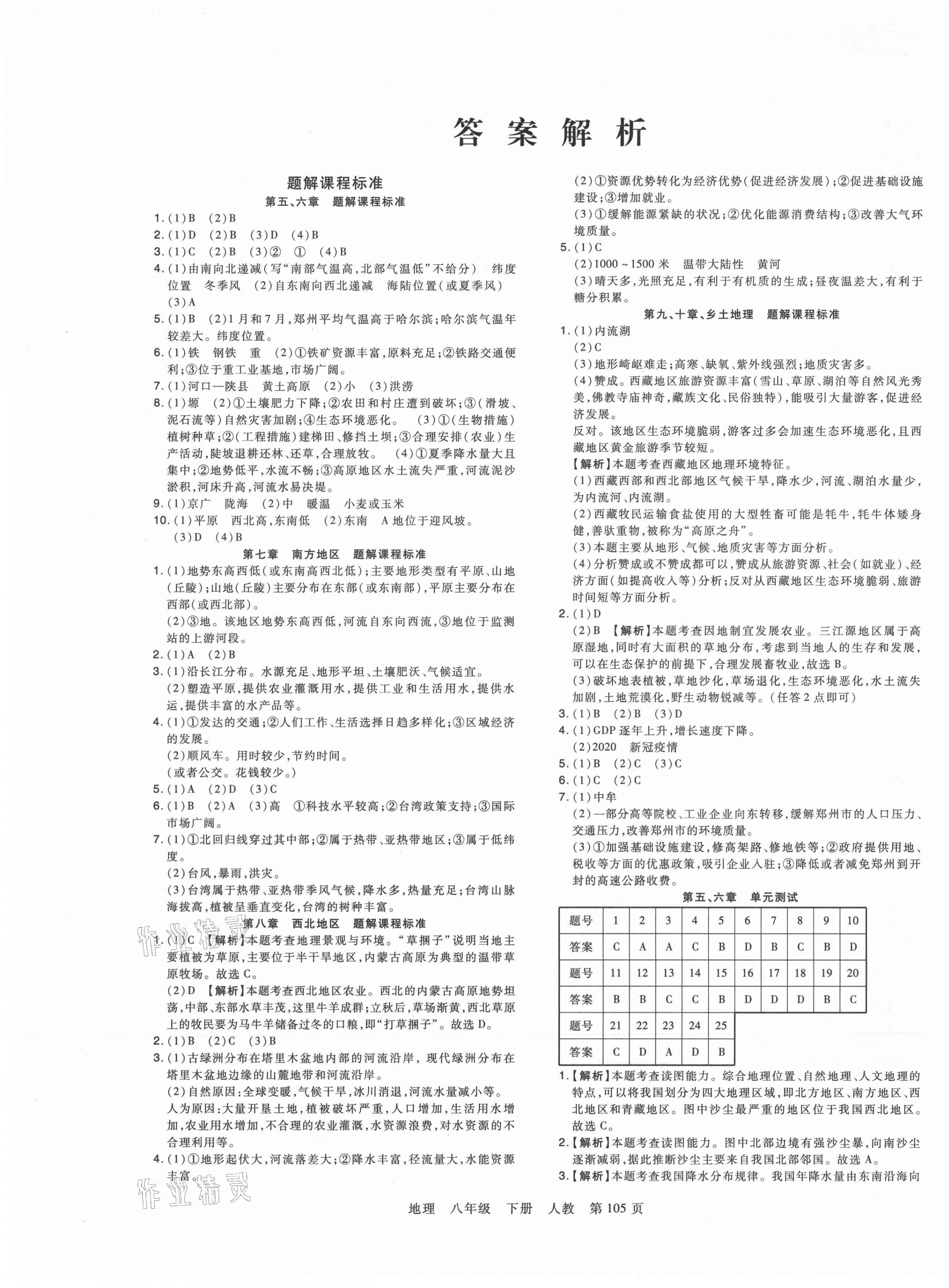 2021年期末考試必刷卷八年級(jí)地理下冊(cè)人教版鄭州專版 第1頁(yè)