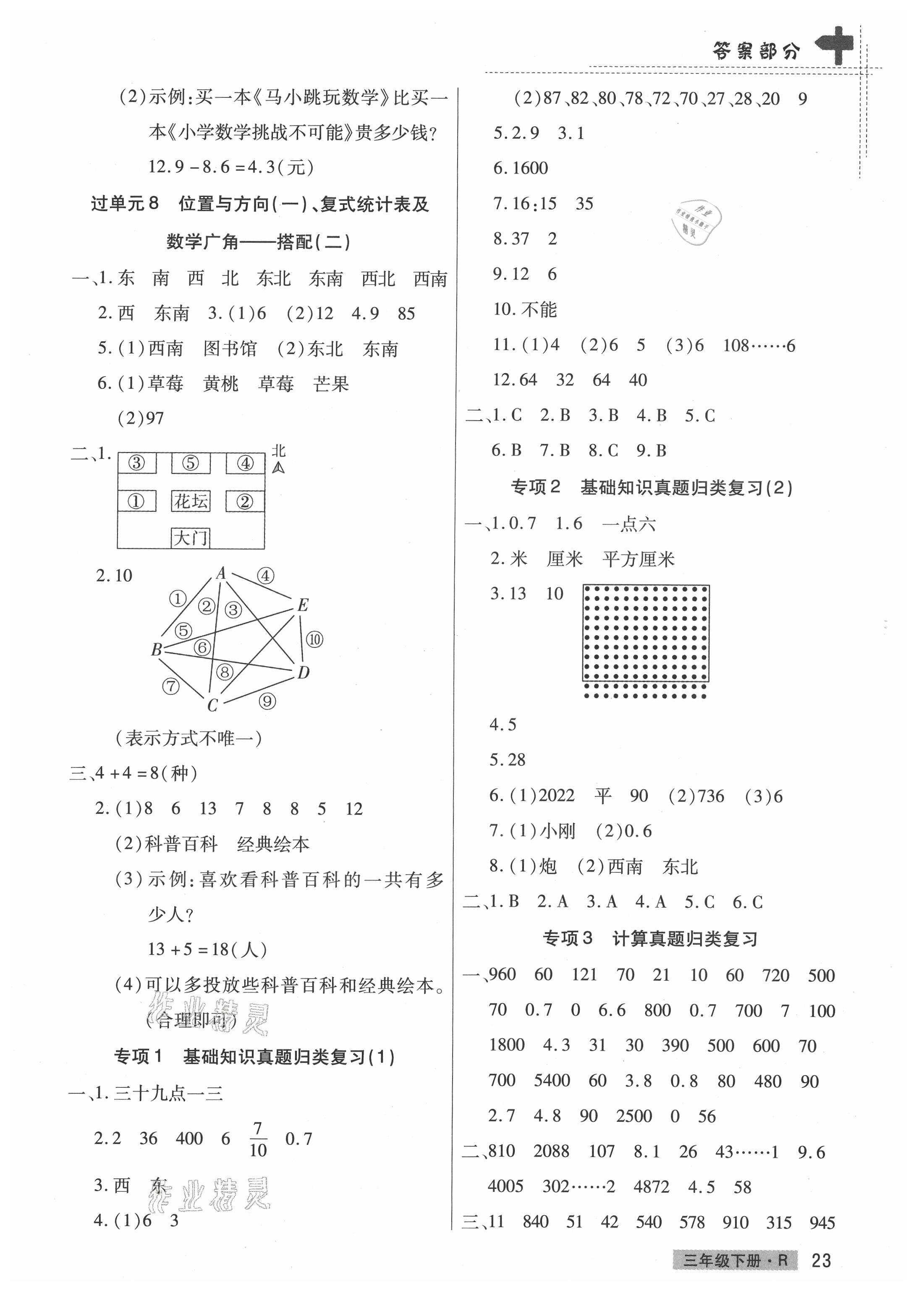 2021年期末考試必刷卷三年級數學下冊人教版鄭州專版 第3頁