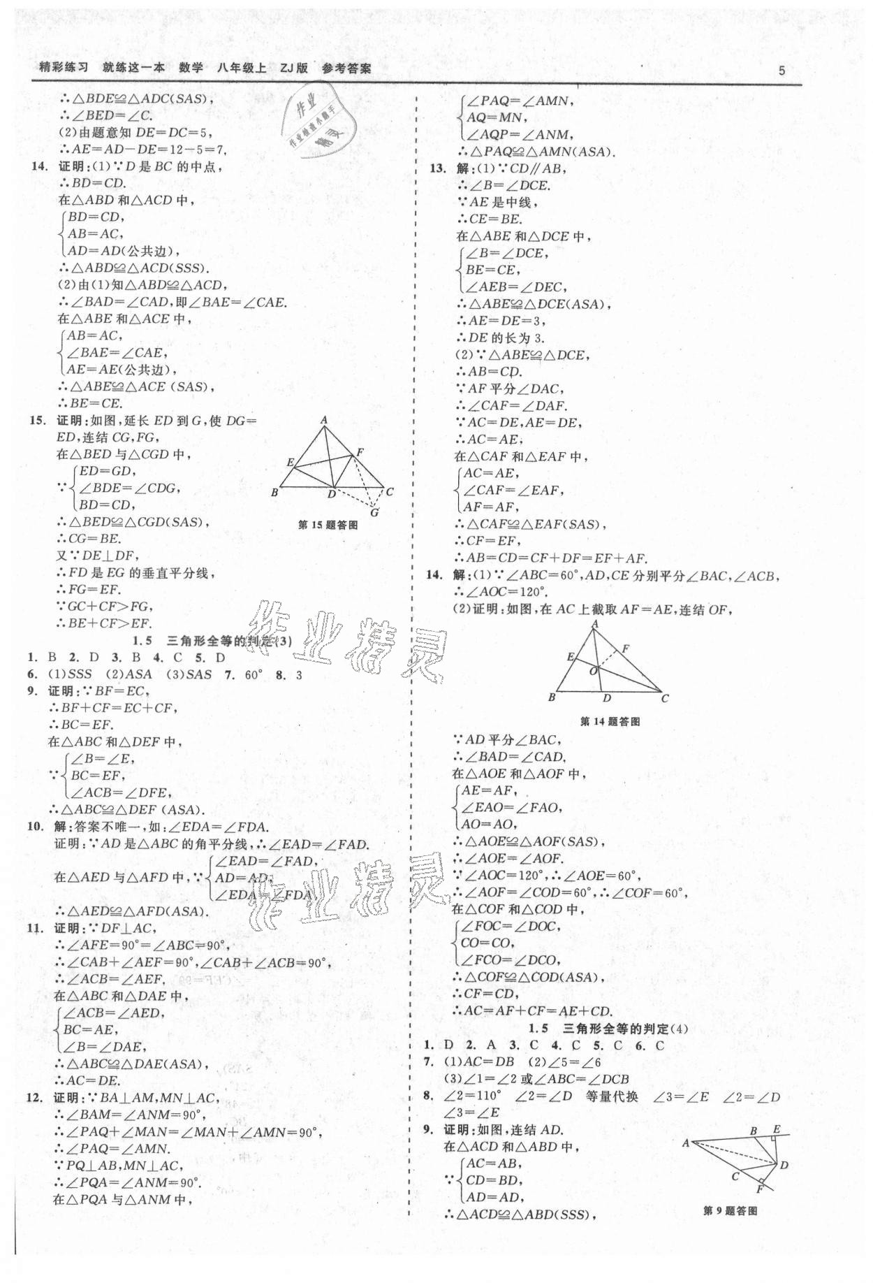 2021年精彩练习就练这一本八年级数学上册浙教版 第5页