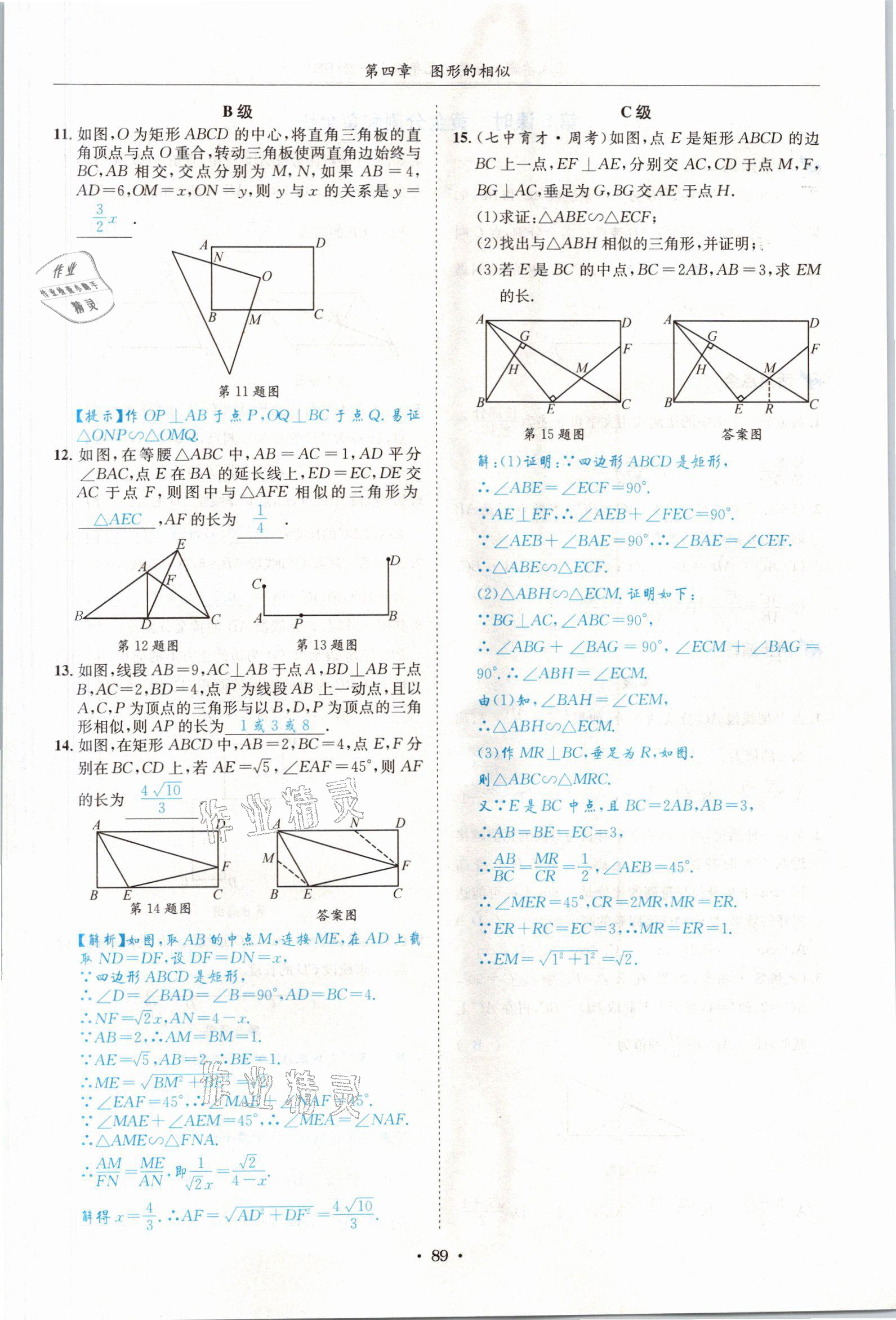 2021年蓉城学霸九年级数学全一册北师大版 参考答案第88页