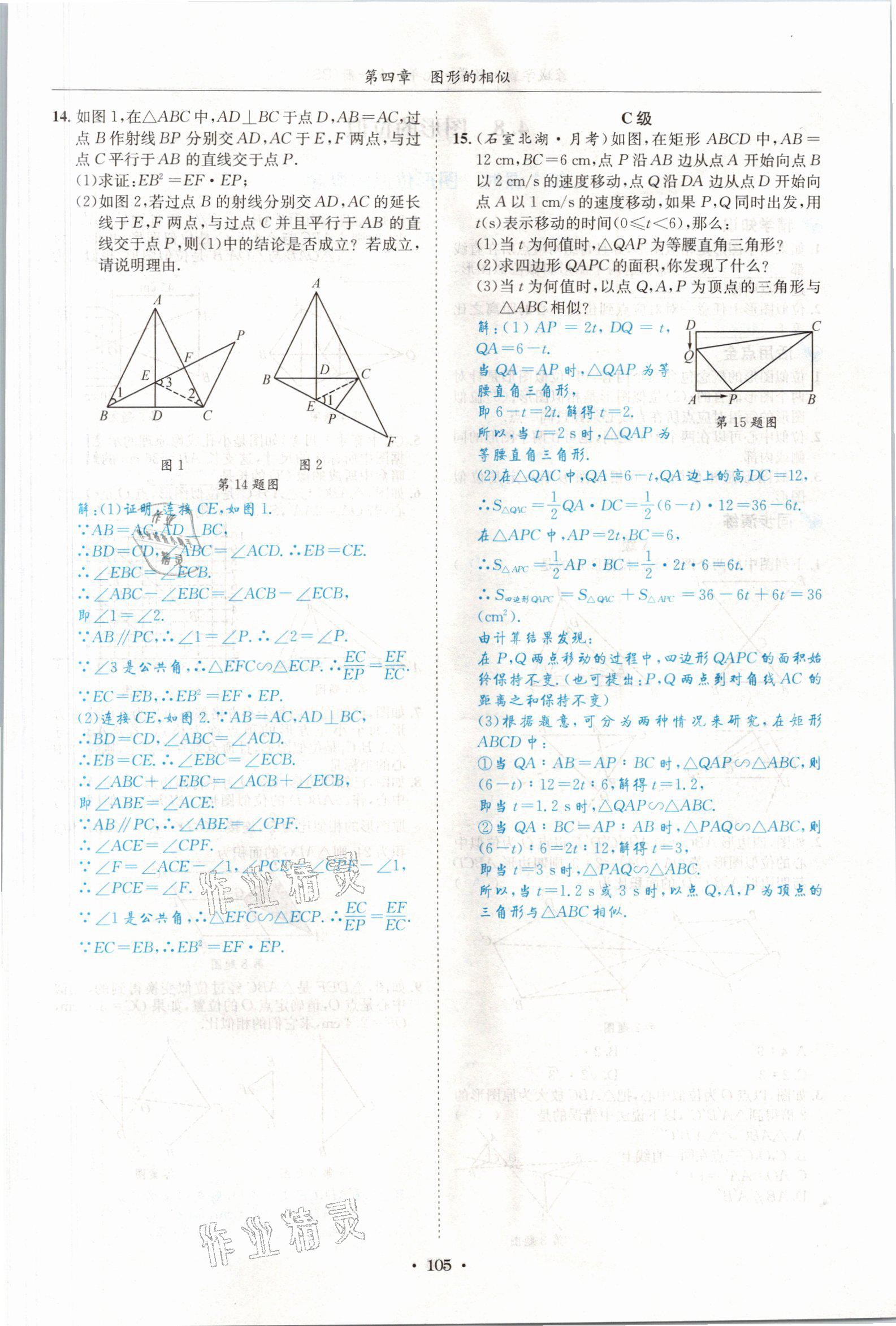 2021年蓉城學霸九年級數(shù)學全一冊北師大版 參考答案第104頁