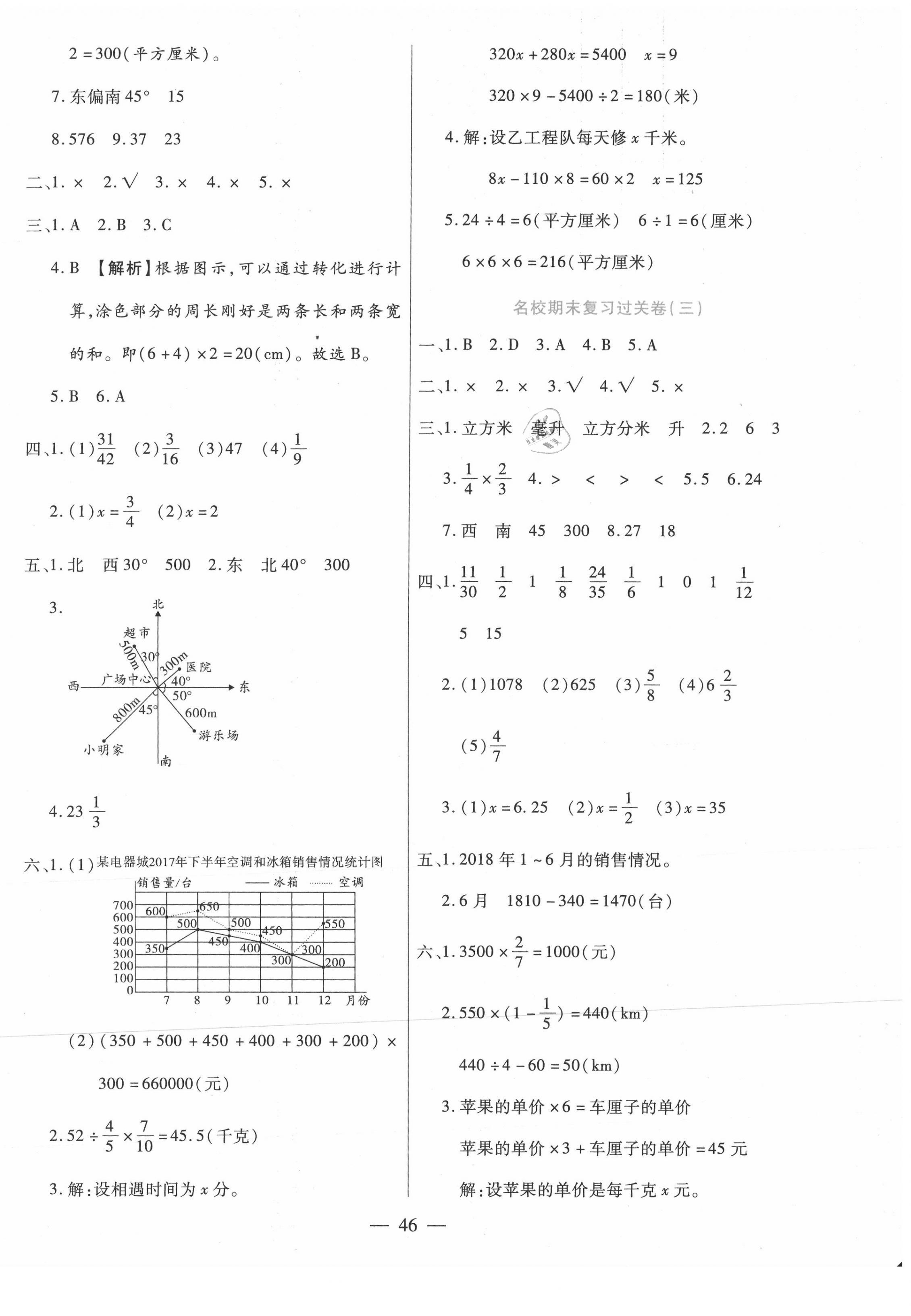 2021年晨軒教育天天練五年級數(shù)學下冊北師大版 參考答案第2頁