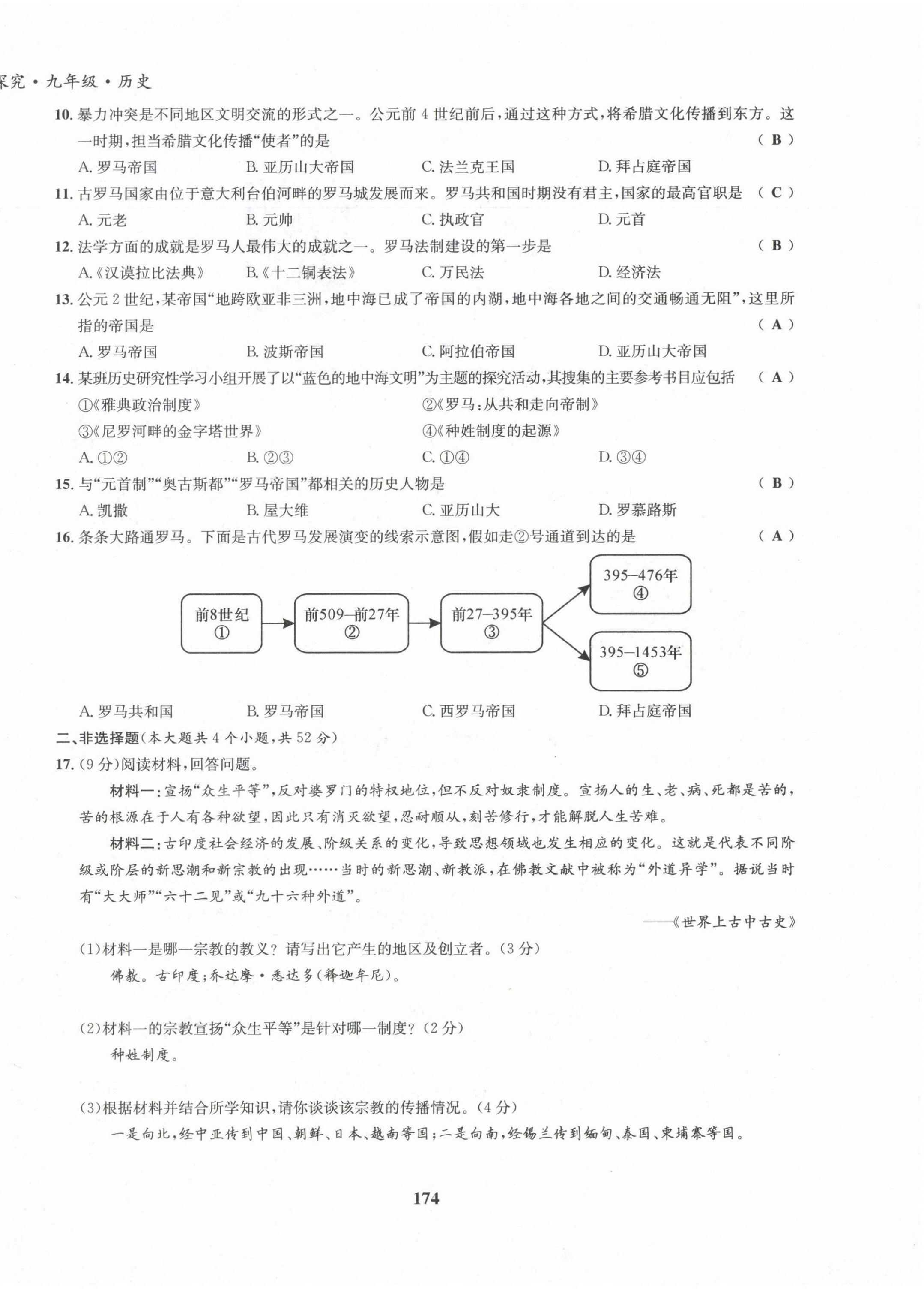 2022版指南針導(dǎo)學(xué)探究九年級歷史全一冊人教版 參考答案第4頁