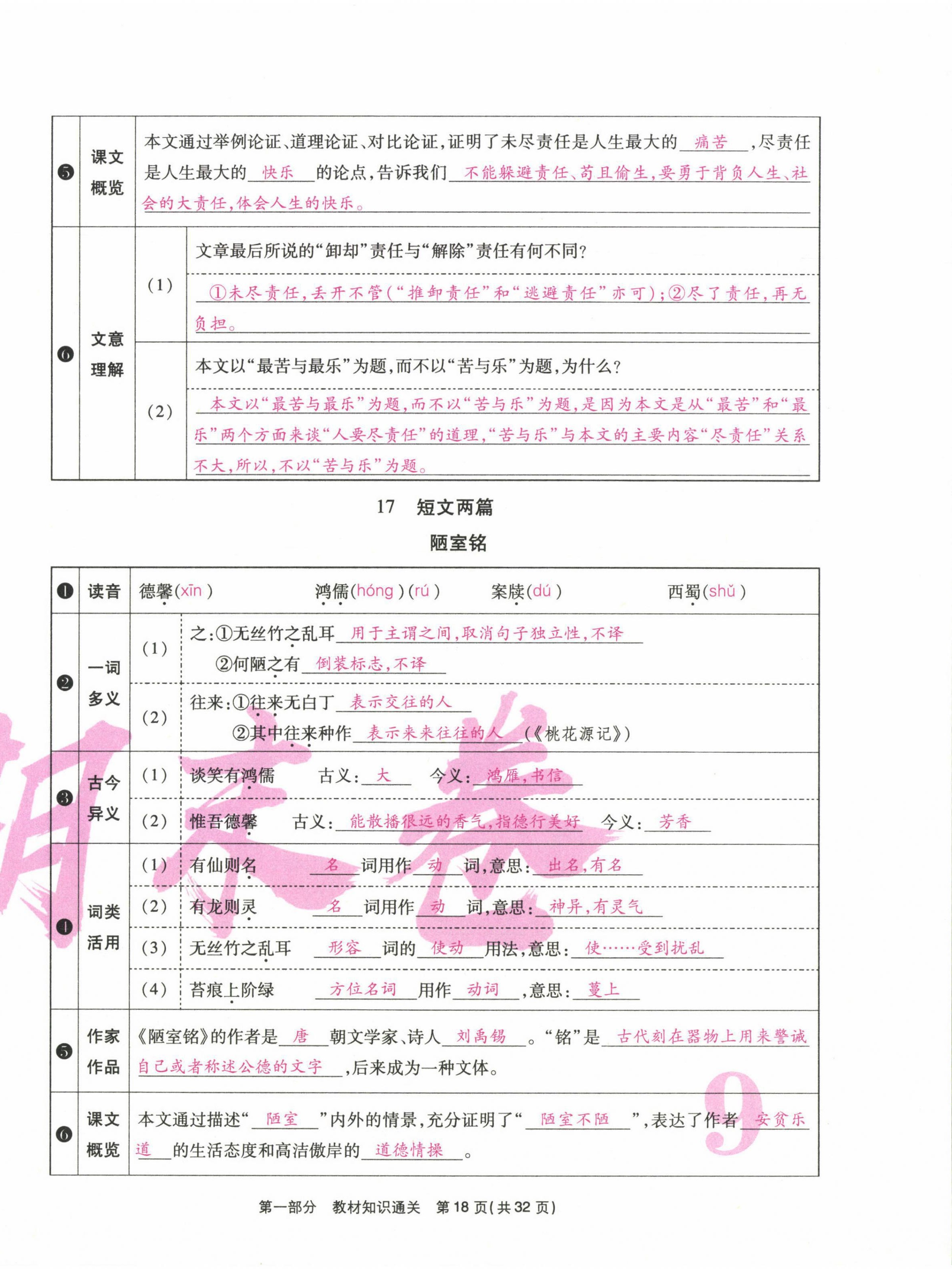 2021年云南本土期末卷七年級語文下冊人教版 第18頁