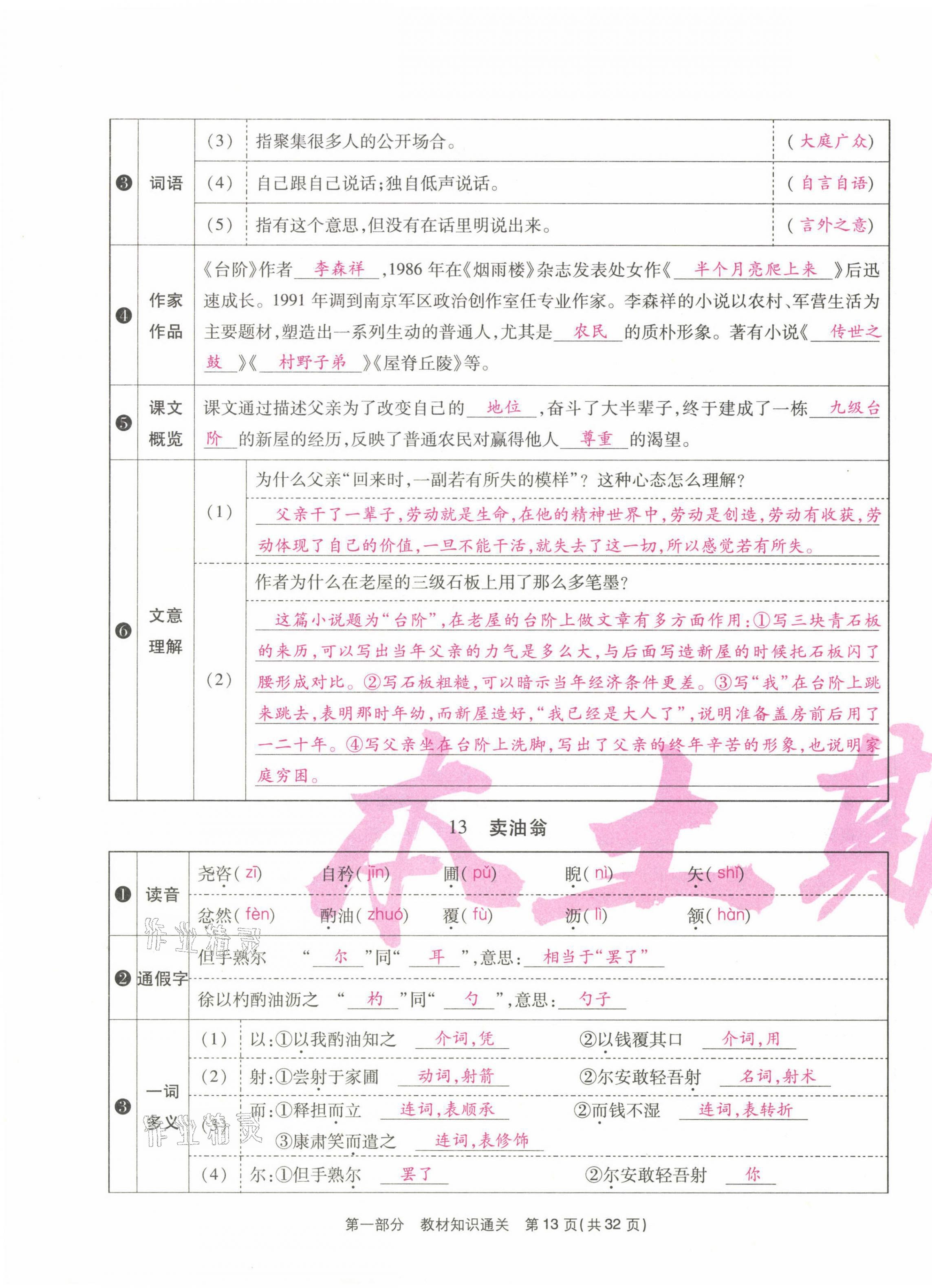 2021年云南本土期末卷七年級(jí)語(yǔ)文下冊(cè)人教版 第13頁(yè)