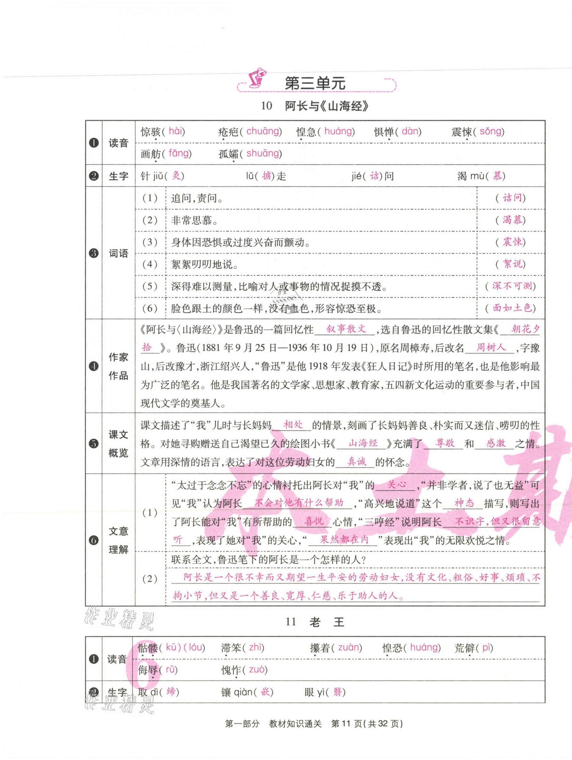 2021年云南本土期末卷七年級(jí)語(yǔ)文下冊(cè)人教版 第11頁(yè)