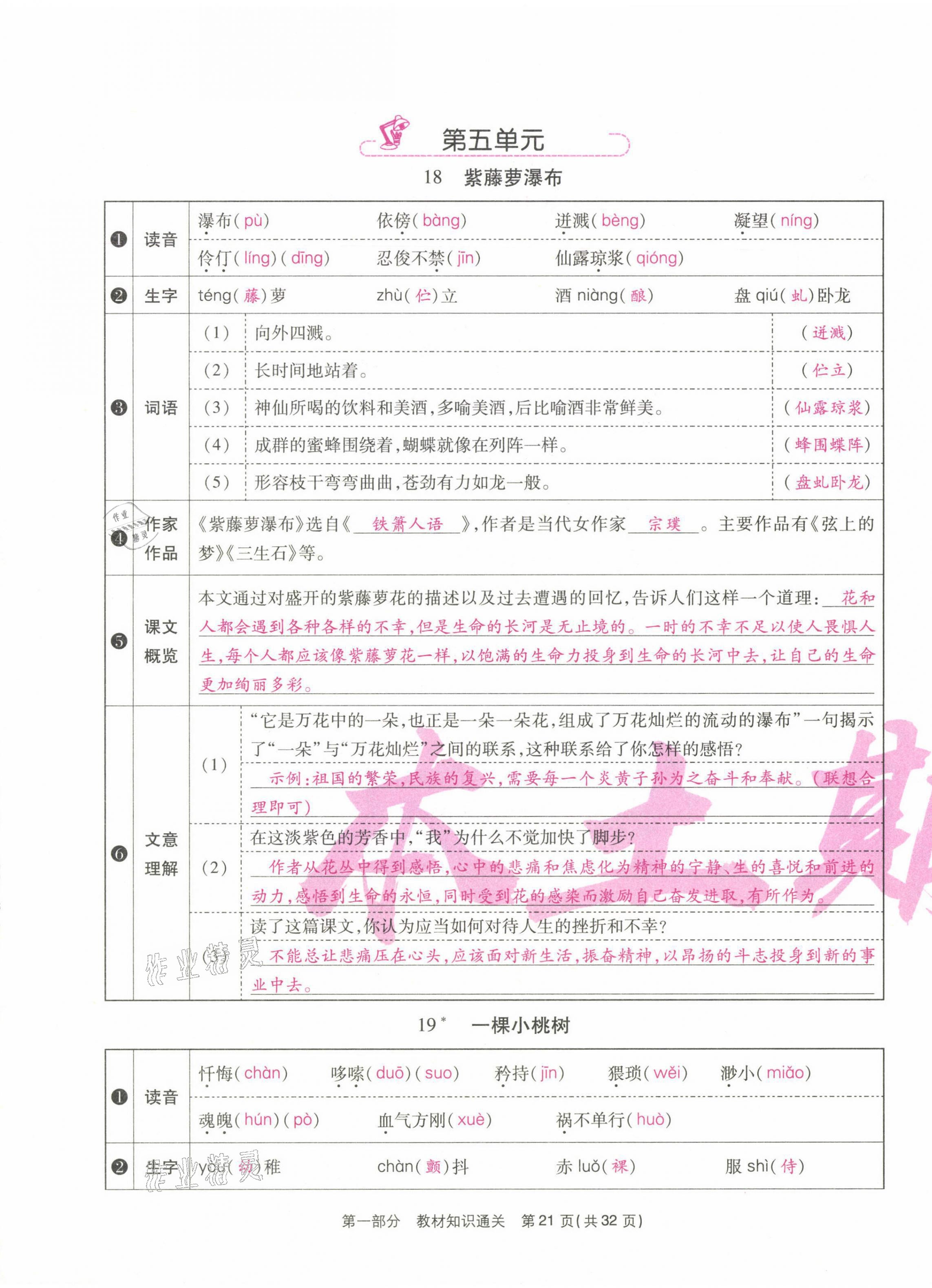 2021年云南本土期末卷七年級語文下冊人教版 第21頁
