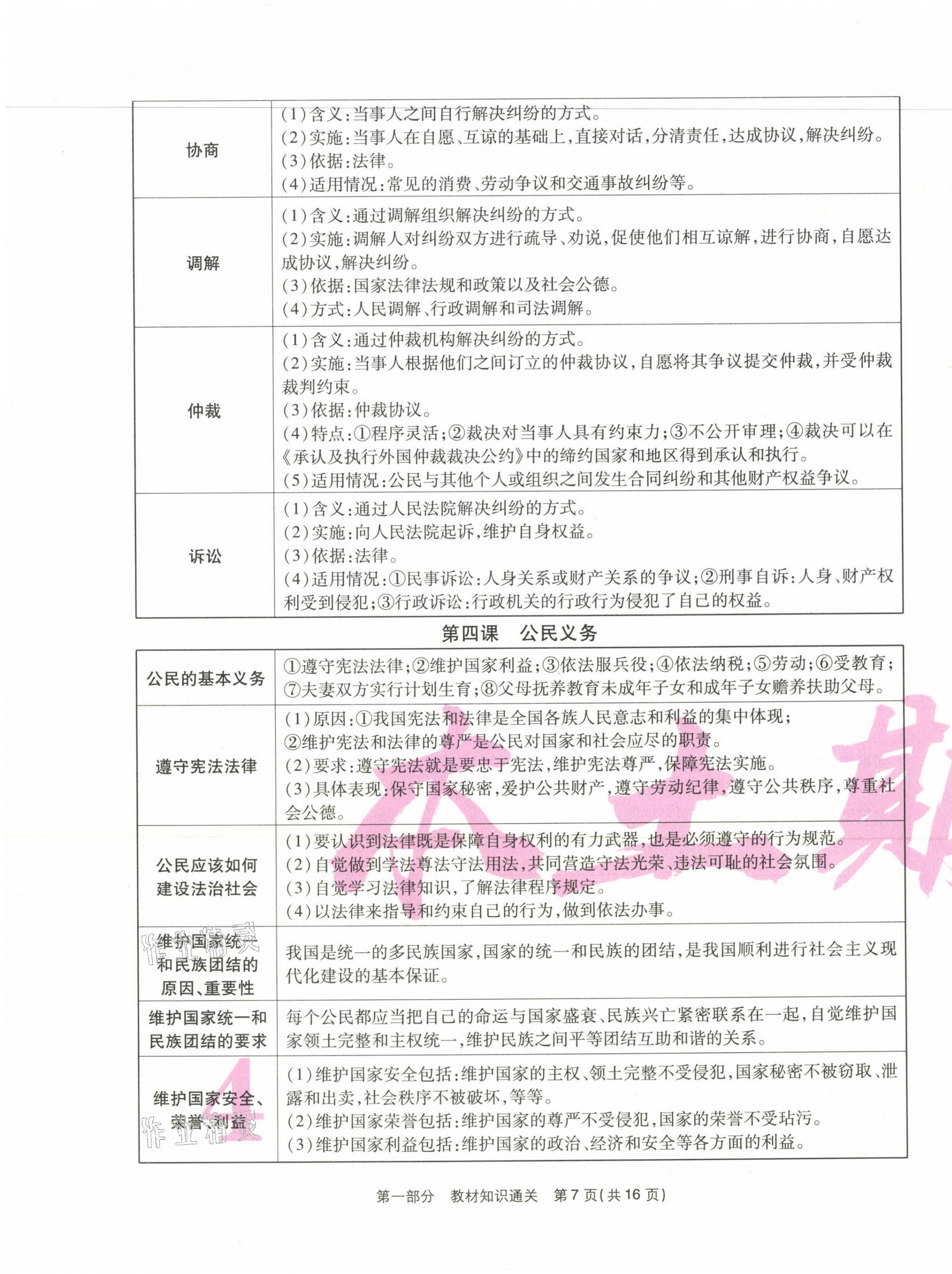 2021年云南本土期末卷八年级道德与法治下册人教版&nbsp;第7页