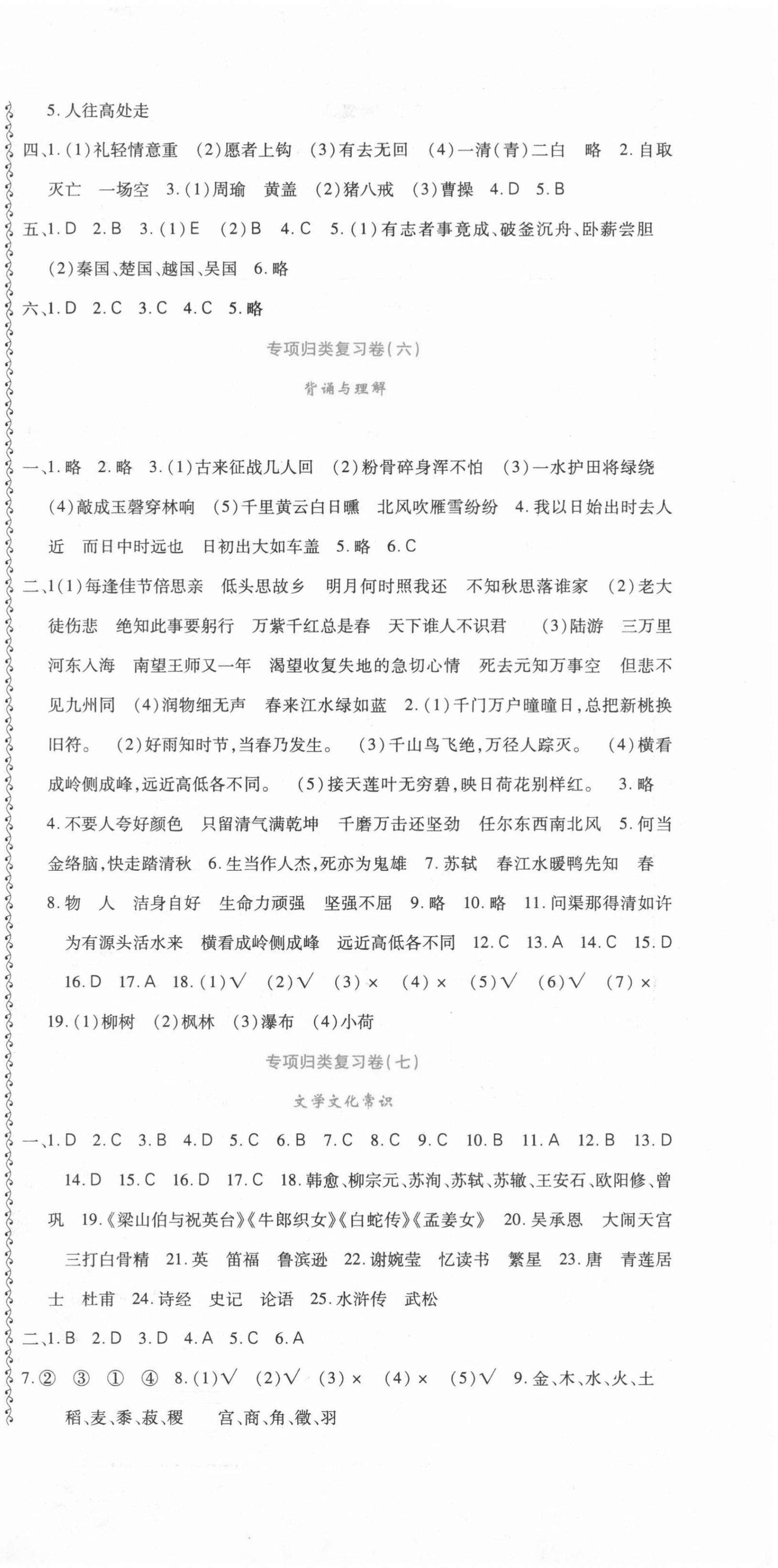 2021年云南省一線名師小學(xué)畢業(yè)總復(fù)習(xí)核心密卷語文 第3頁