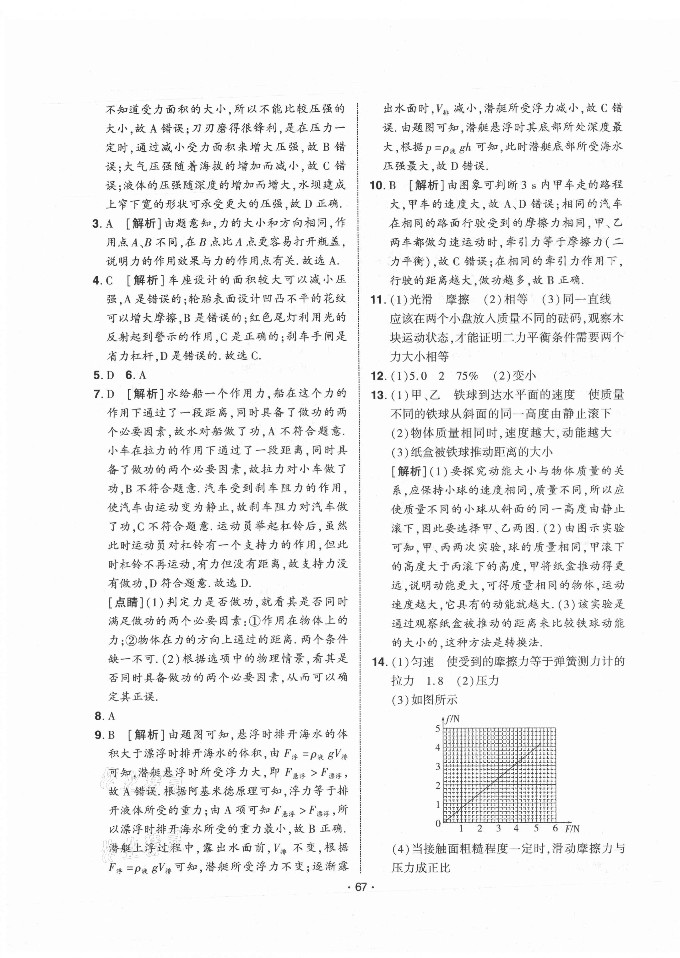 2021年期末99加1活頁卷八年級物理下冊人教版山西專版 第3頁