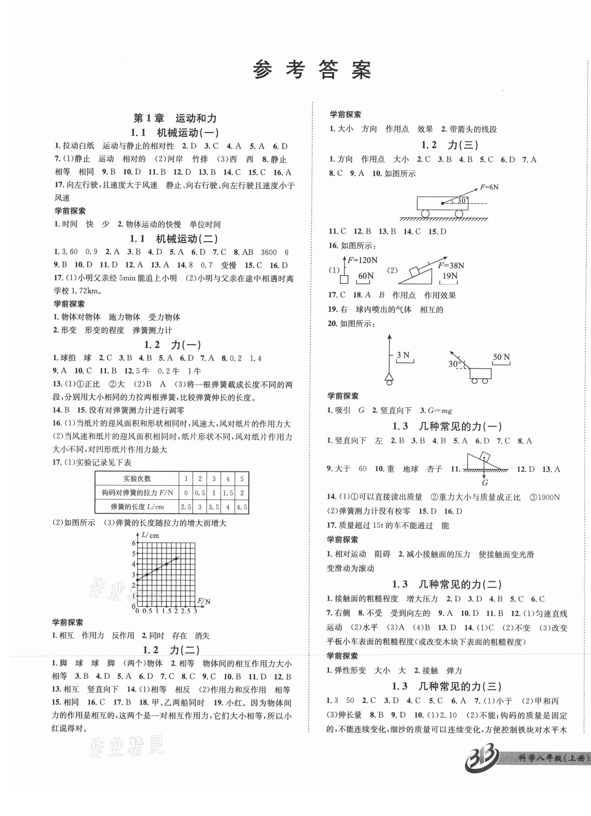 2021年名師金典BFB初中課時(shí)優(yōu)化八年級(jí)科學(xué)A本上冊(cè)華師大版寧波專(zhuān)版 第1頁(yè)