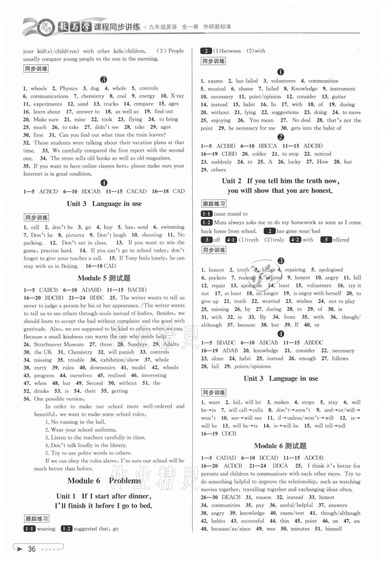 2021年教與學(xué)課程同步講練九年級英語全一冊外研新標(biāo)準(zhǔn) 第4頁