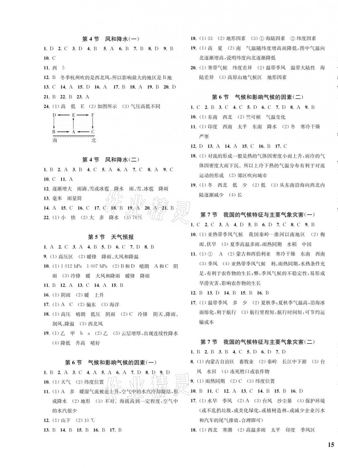 2021年一閱優(yōu)品作業(yè)本八年級(jí)科學(xué)上冊(cè)浙教版 第5頁(yè)