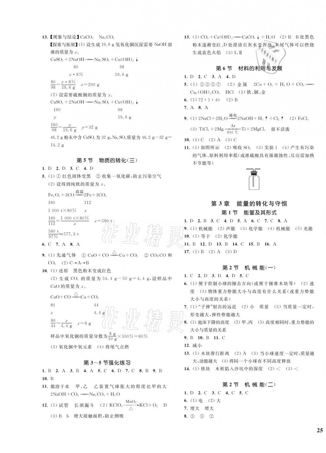 2021年一閱優(yōu)品作業(yè)本九年級科學(xué)全一冊浙教版 第5頁