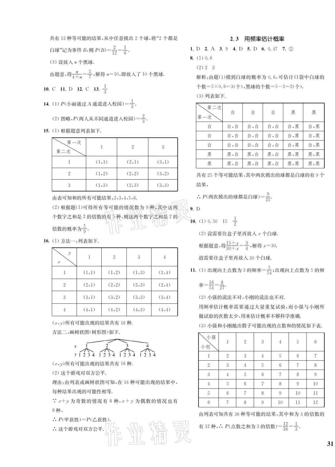 2021年一閱優(yōu)品作業(yè)本九年級數(shù)學全一冊浙教版 第9頁