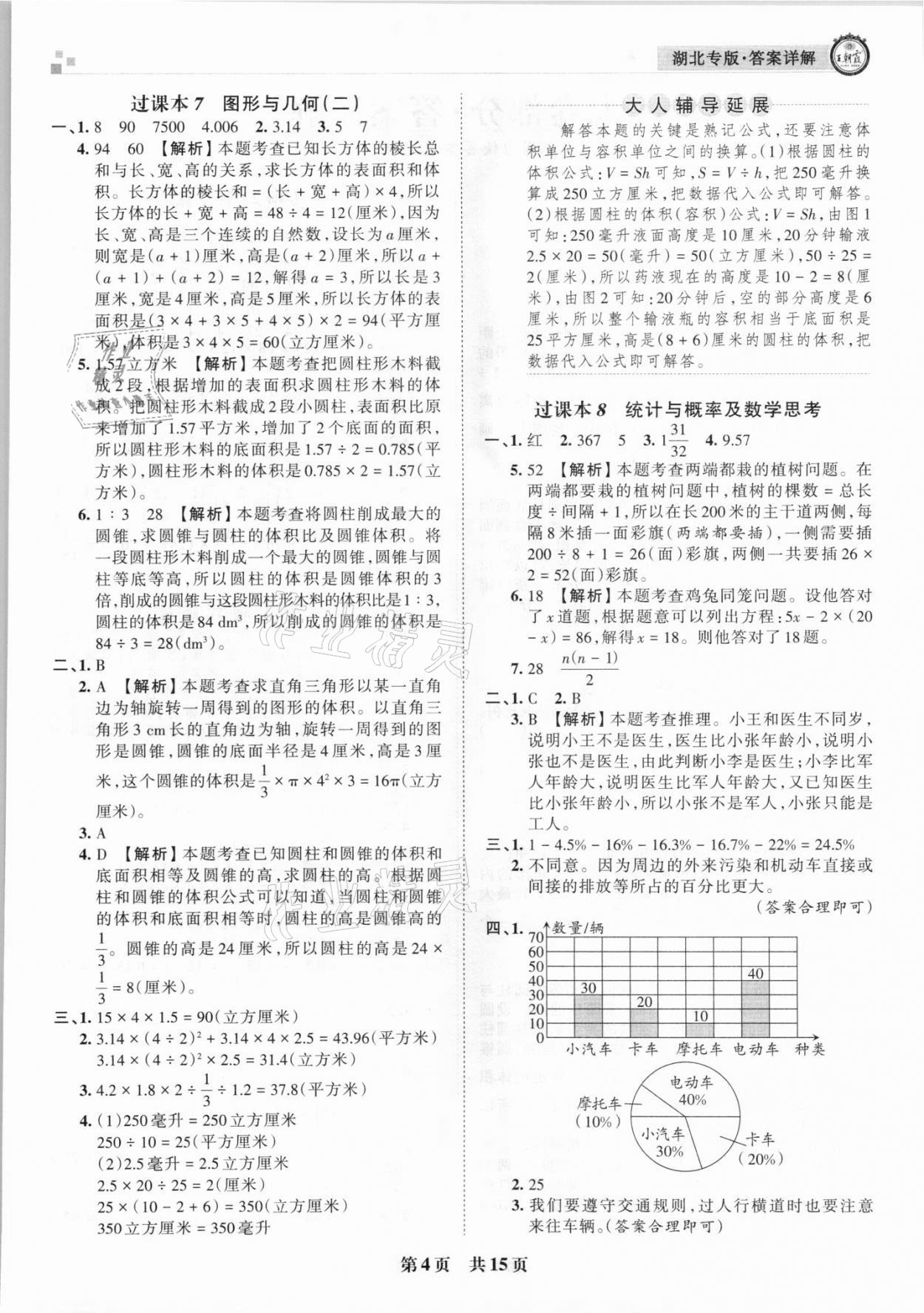 2021年王朝霞各地期末試卷精選六年級數(shù)學(xué)下冊人教版 參考答案第4頁