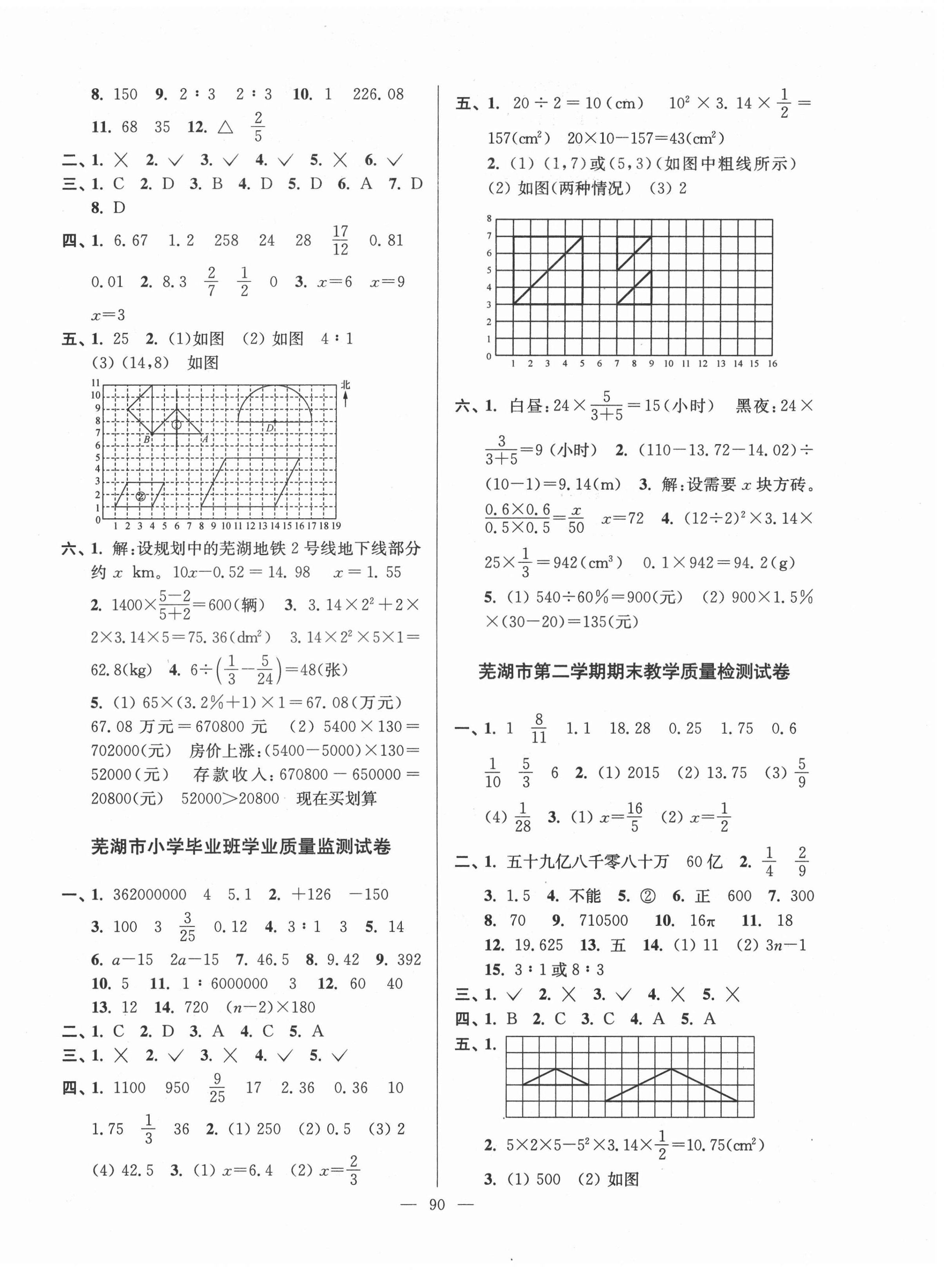 2021年超能學典各地期末試卷精選六年級數(shù)學下冊人教版安徽專版 第2頁