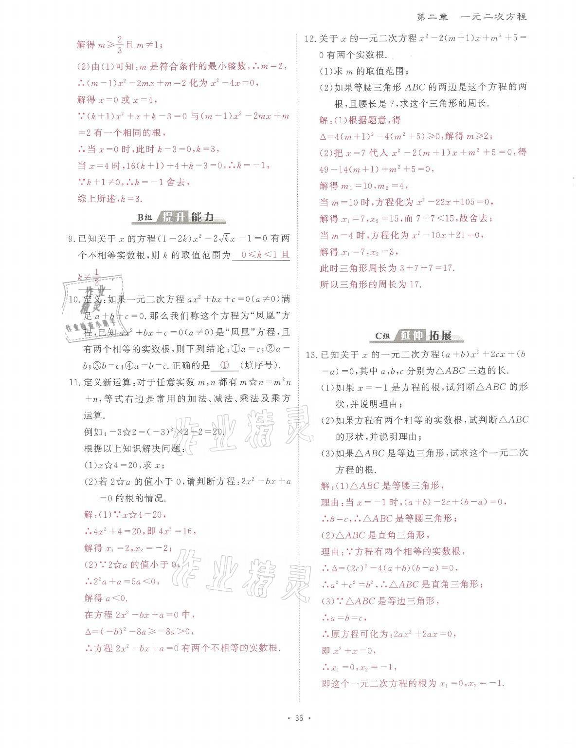 2021年蓉城課堂給力A加九年級數(shù)學(xué)全一冊北師大版 參考答案第65頁