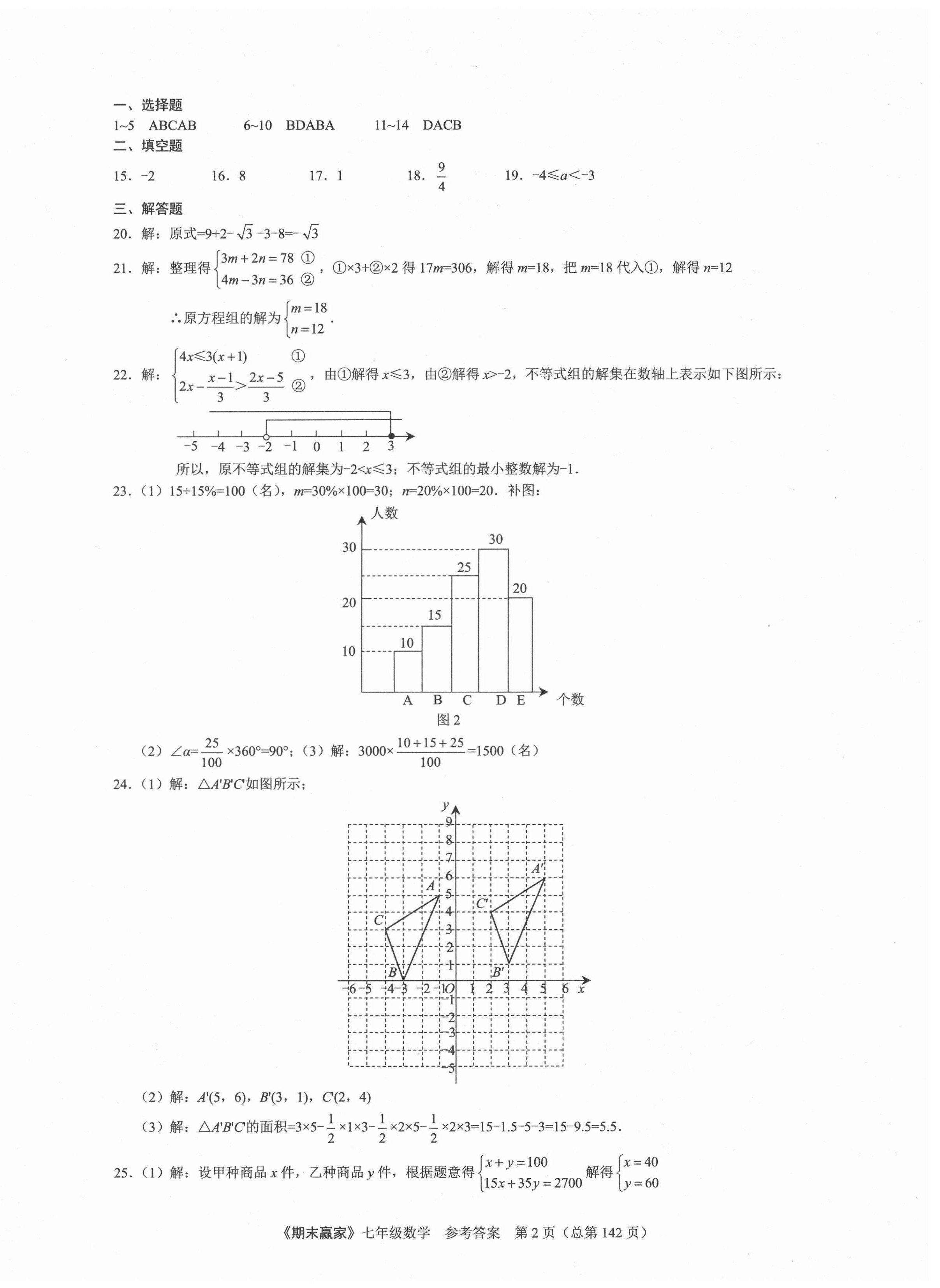 2021年期末赢家七年级数学下册人教版临沂专版 第2页