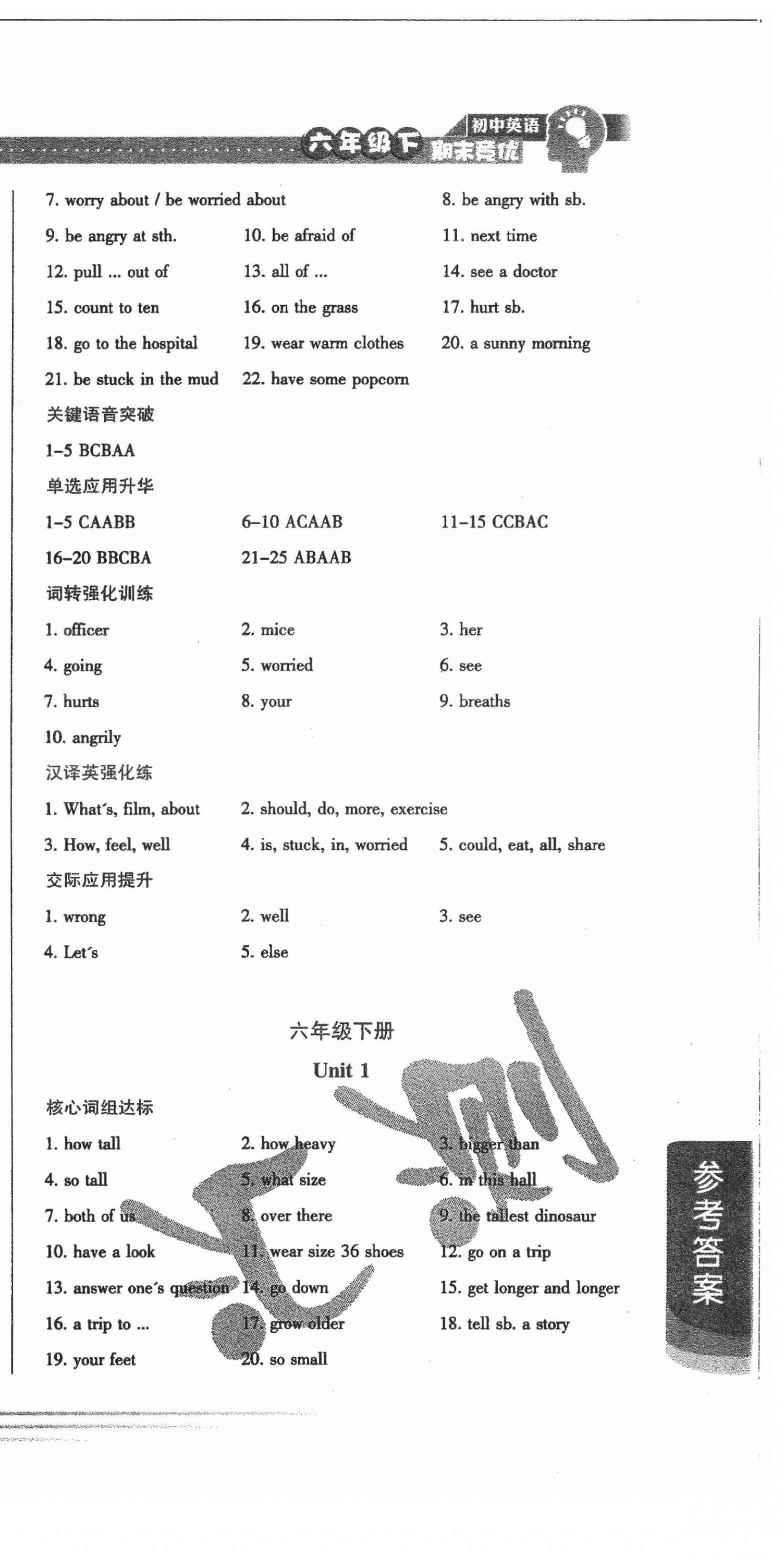 2021年匯測期末競優(yōu)六年級英語下冊人教版五四制 第3頁