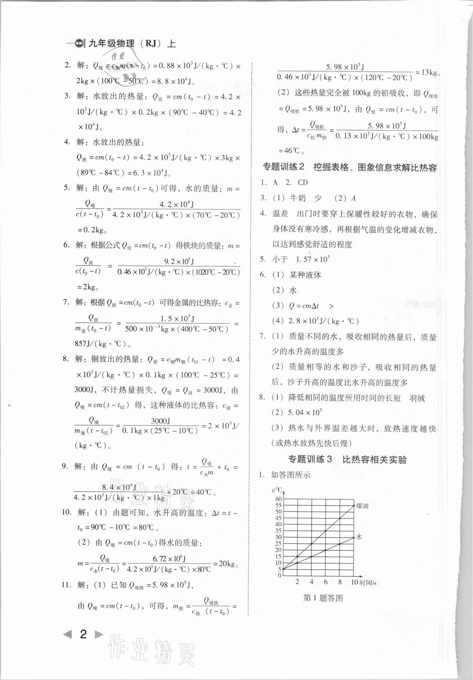 2021年打好基礎(chǔ)高效課堂金牌作業(yè)本九年級(jí)物理上冊(cè)人教版 第2頁(yè)