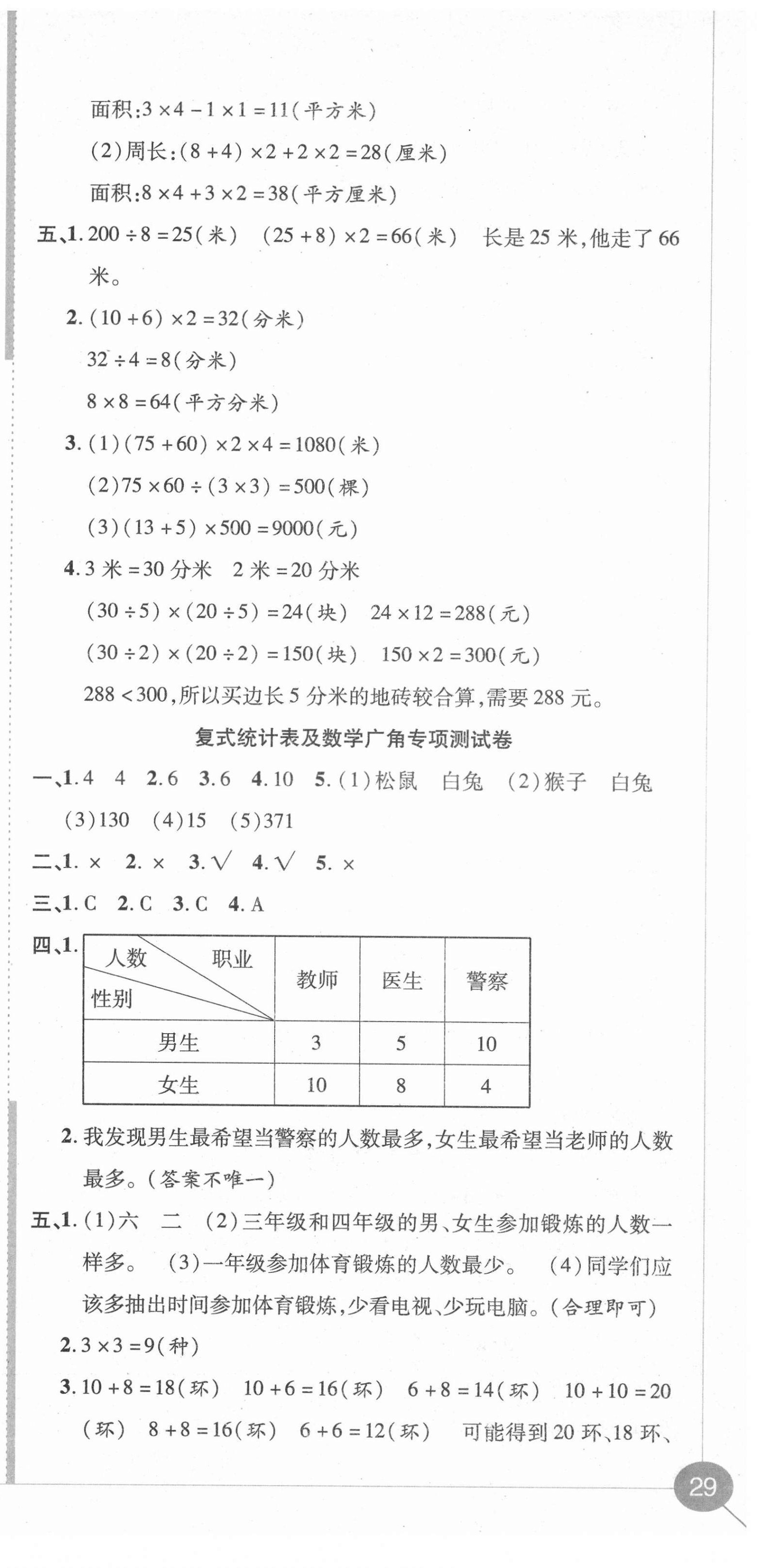 2021年品優(yōu)好卷期末沖刺100分三年級(jí)數(shù)學(xué)下冊(cè)人教版 參考答案第3頁(yè)