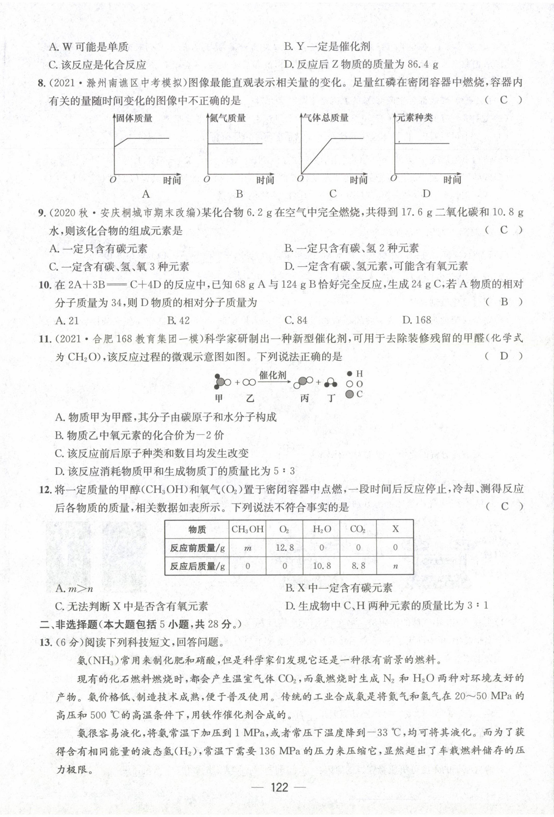 2021年名師測(cè)控九年級(jí)化學(xué)上冊(cè)人教版安徽專版 第22頁(yè)