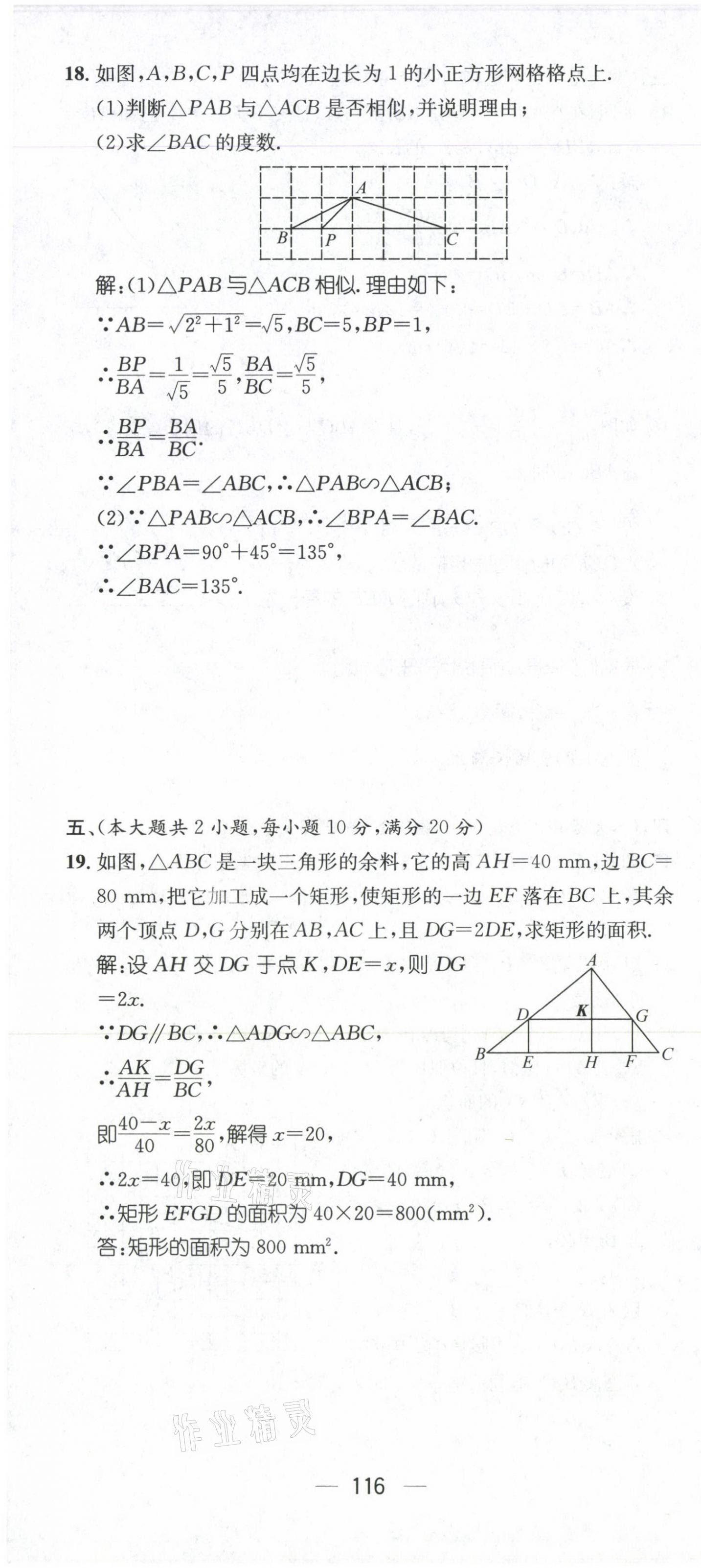 2021年名師測控九年級數(shù)學(xué)上冊滬科版安徽專版 參考答案第25頁