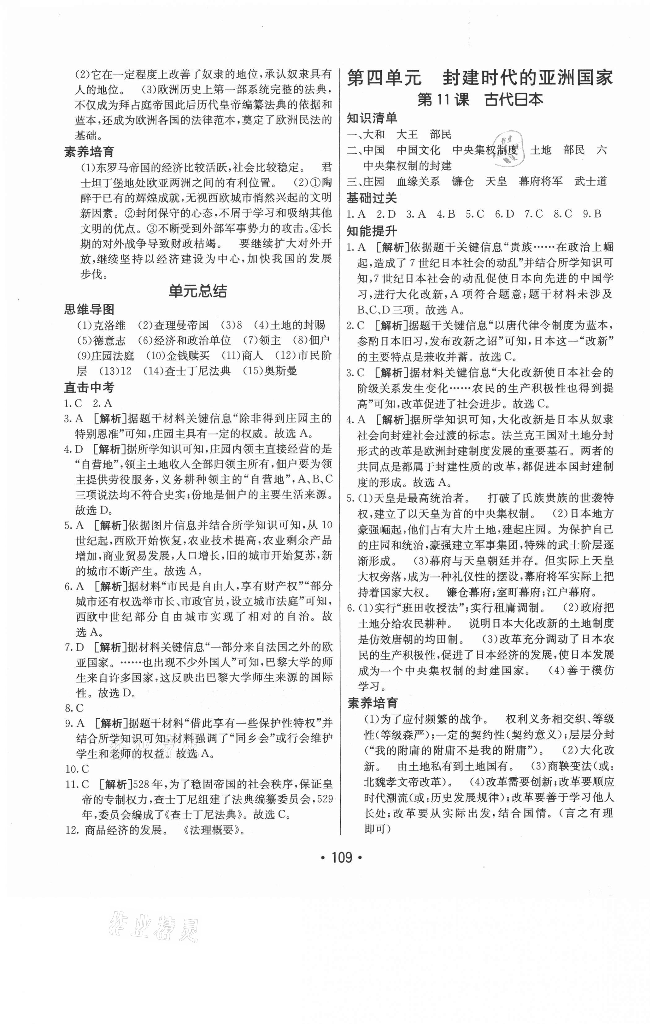 2021年同行學(xué)案學(xué)練測九年級歷史上冊人教版 第5頁