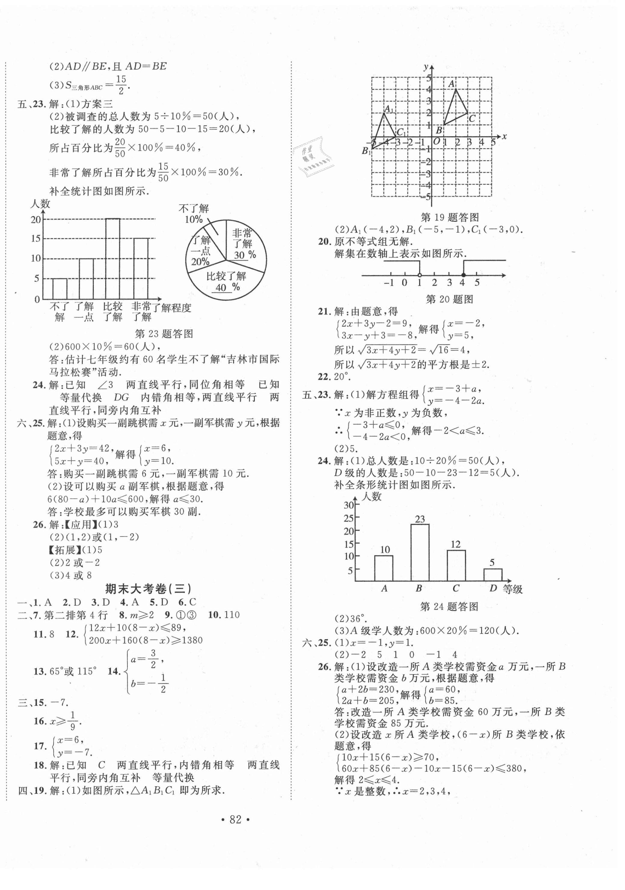 2021年书立方期末大考卷七年级数学下册人教版 第2页