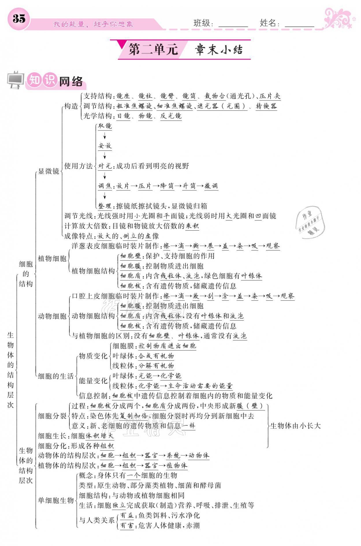 2021年課堂點(diǎn)睛七年級(jí)生物上冊(cè)人教版寧夏專版 參考答案第35頁
