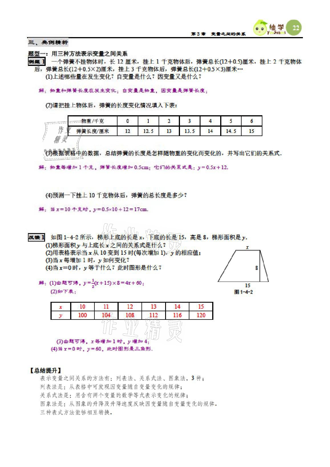 2021年智能作業(yè)與測評期末復(fù)習(xí)與假期作業(yè)七年級數(shù)學(xué)下冊北師大版 參考答案第21頁