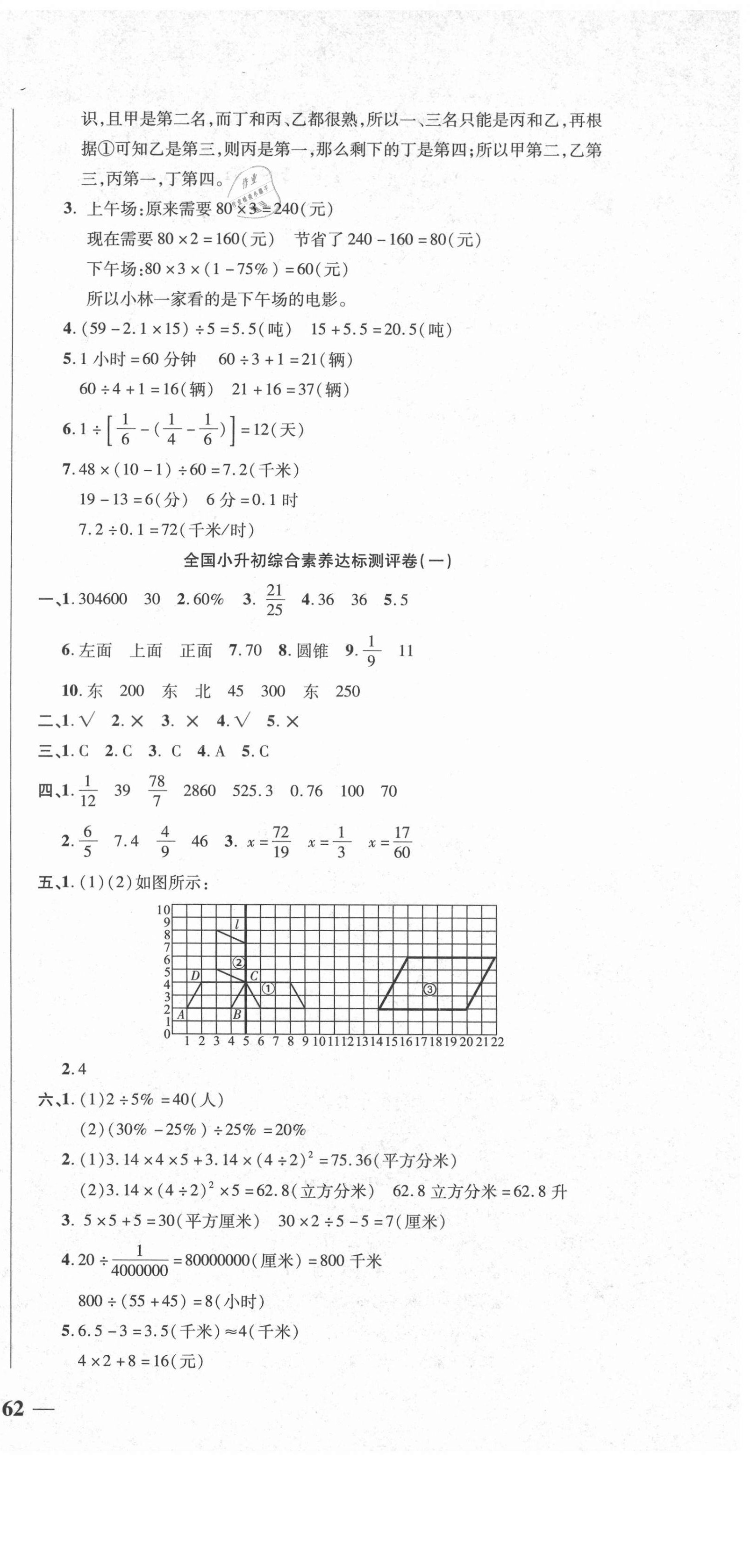 2021年小升初畢業(yè)升學(xué)精編卷數(shù)學(xué) 第3頁(yè)