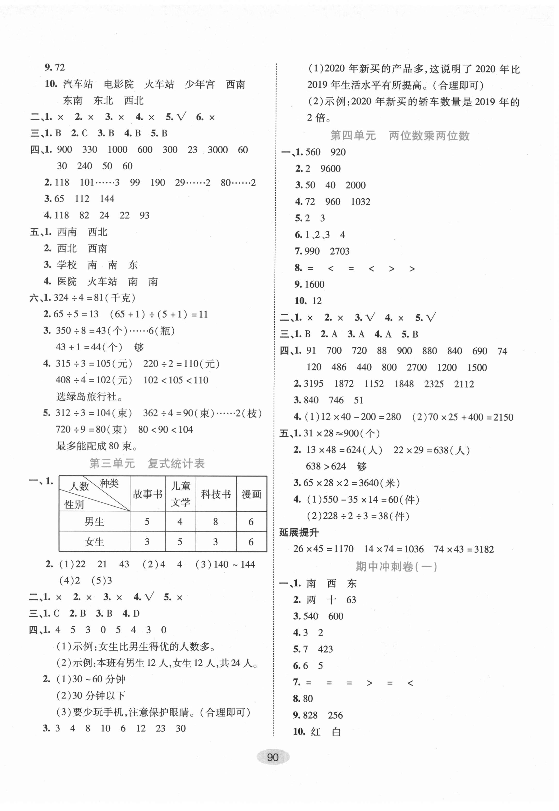 2021年神龍牛皮卷海淀考王三年級數(shù)學(xué)下冊人教版 第2頁