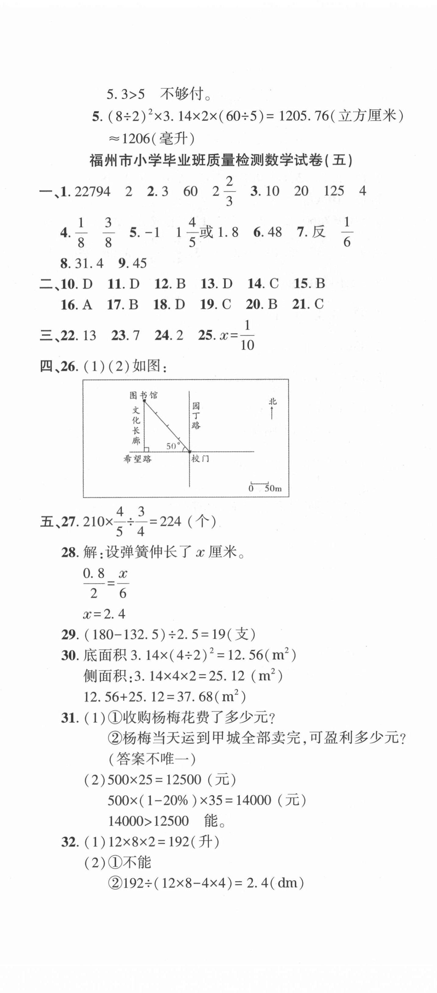 2021年全真模擬試卷與沖刺秘訣數(shù)學(xué)福建專版 第5頁