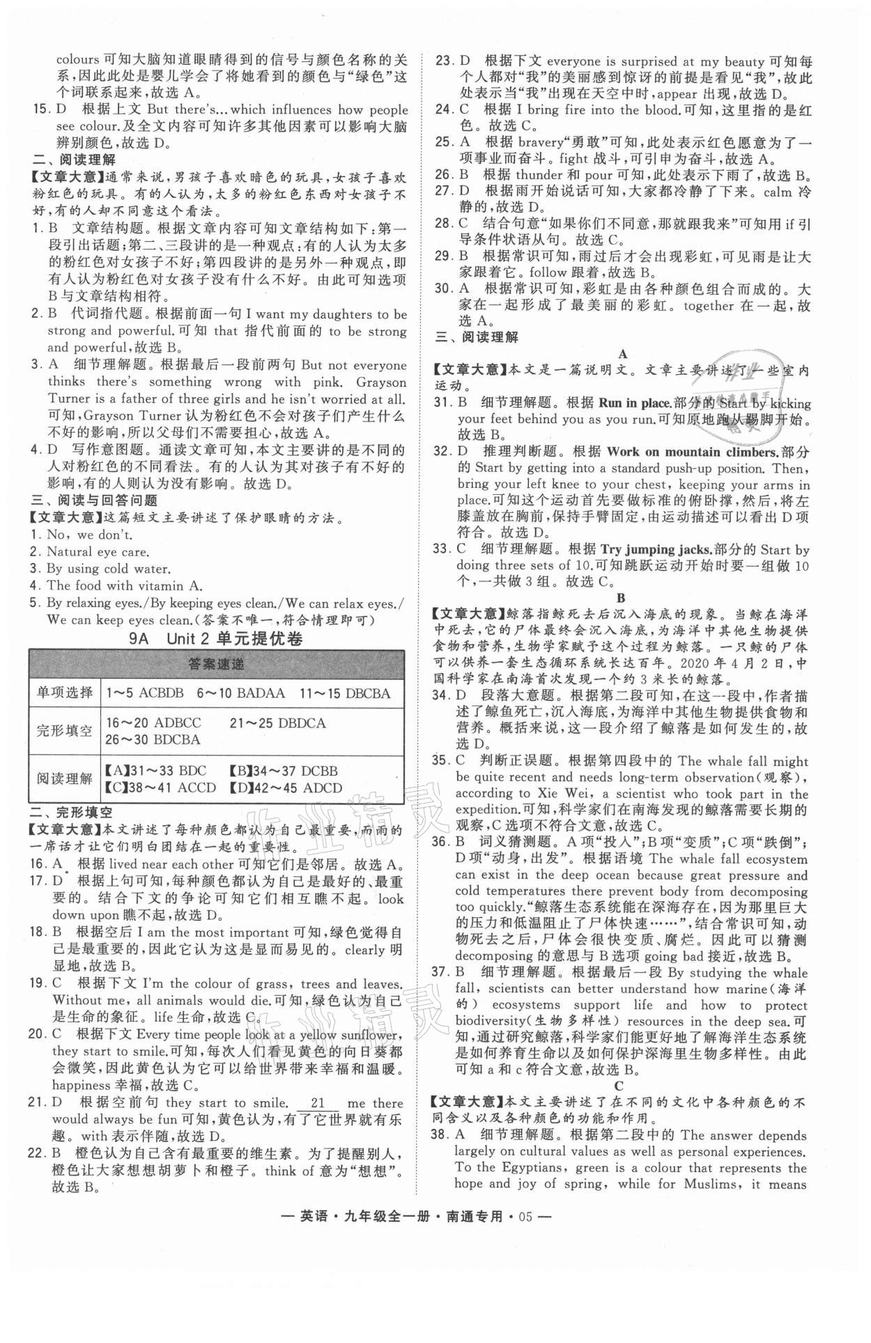 2021年學(xué)霸組合訓(xùn)練九年級(jí)英語全一冊(cè)譯林版南通專版 第5頁