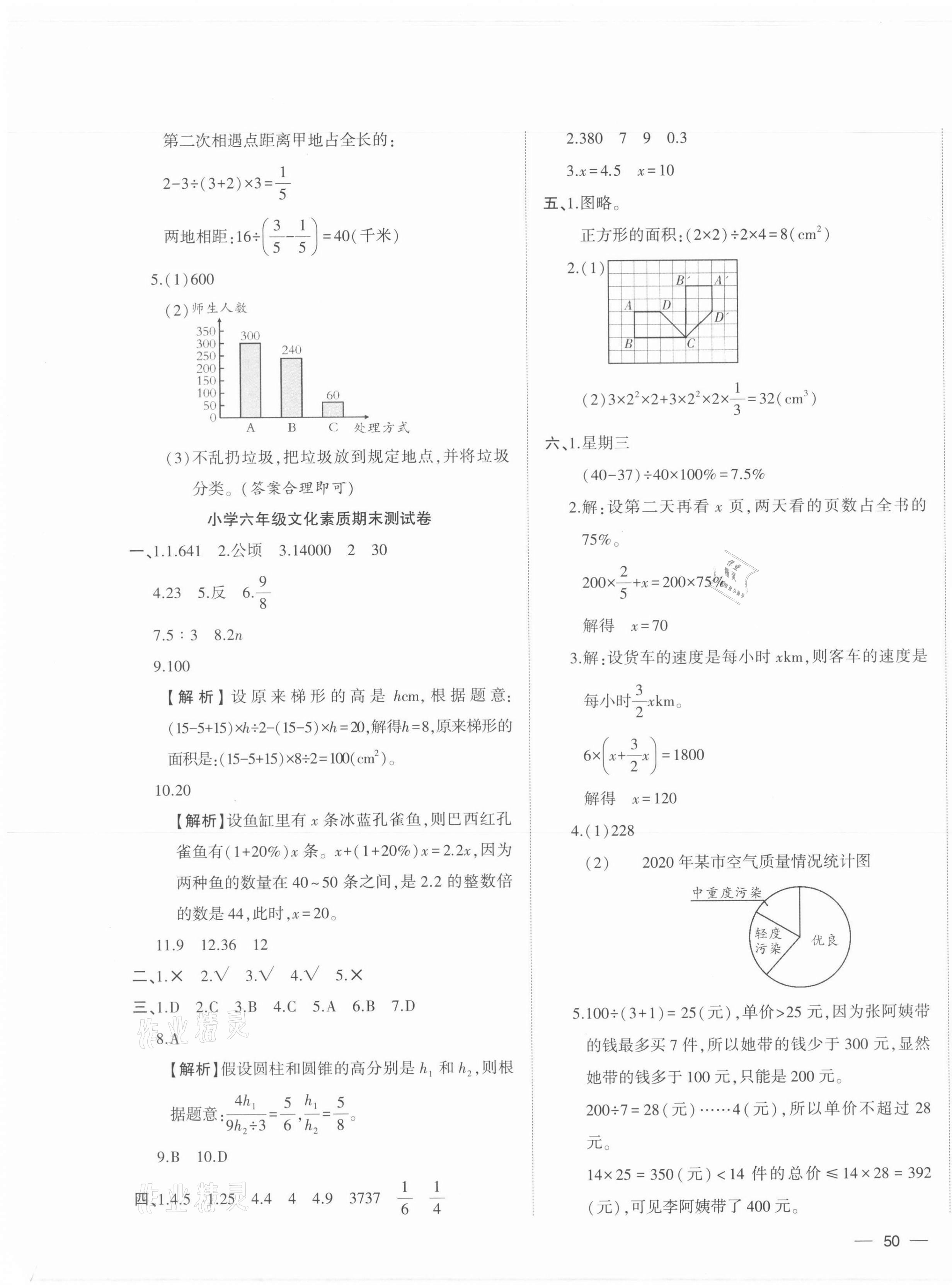 2021年名校密卷小升初模擬試卷六年級(jí)數(shù)學(xué)人教版 第3頁(yè)