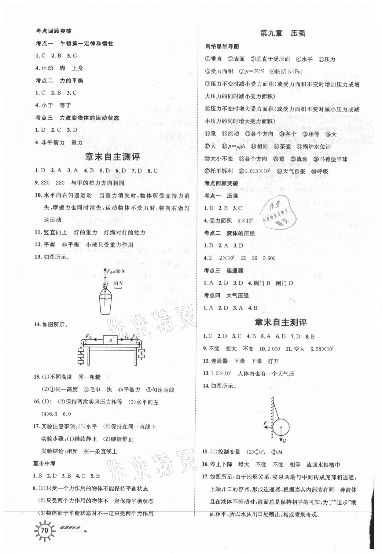 2021年鲁人泰斗假期好时光暑假训练营武汉大学出版社八升九物理教科版 第2页