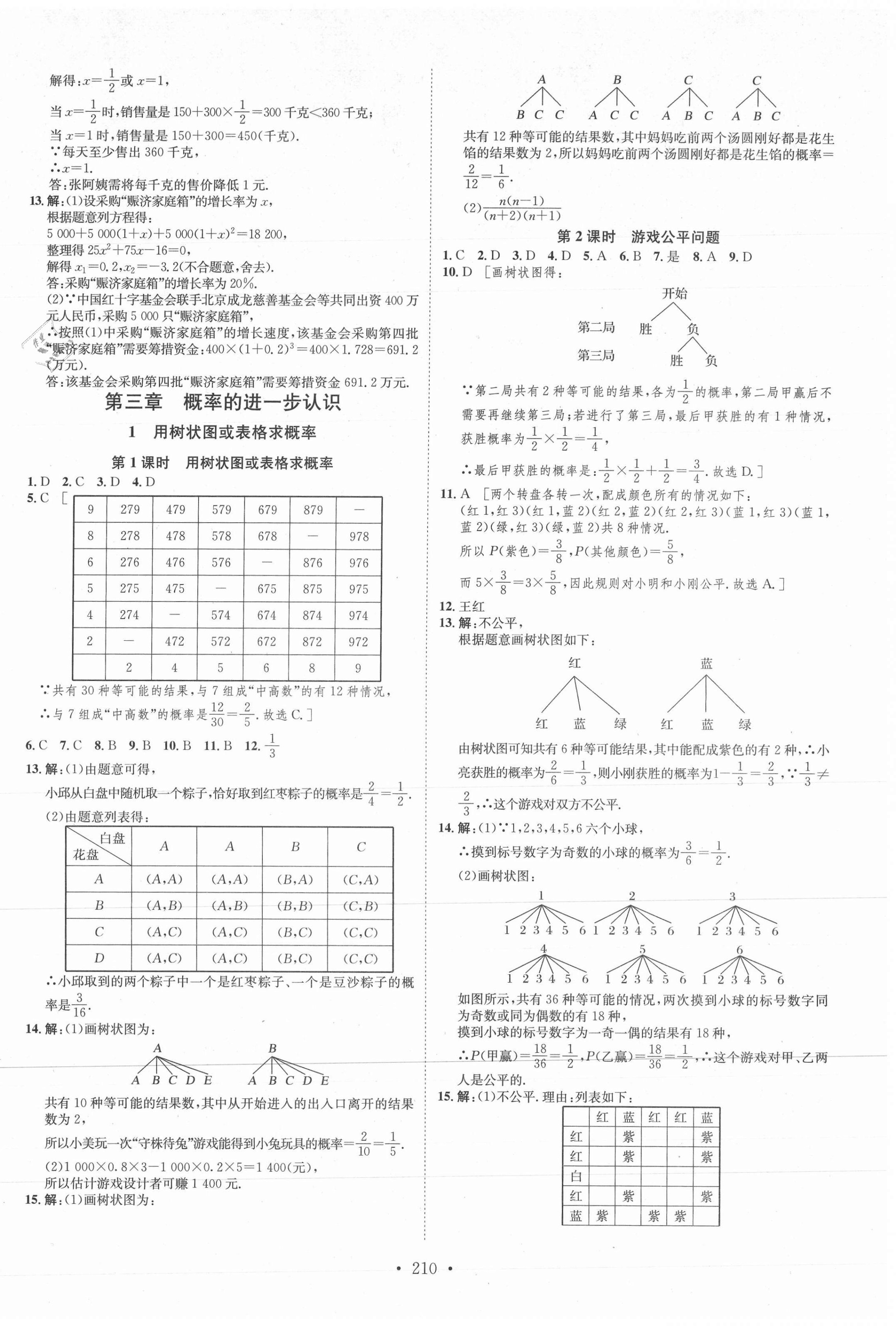 2021年思路教練同步課時(shí)作業(yè)九年級(jí)數(shù)學(xué)全一冊(cè)北師大版 第10頁(yè)