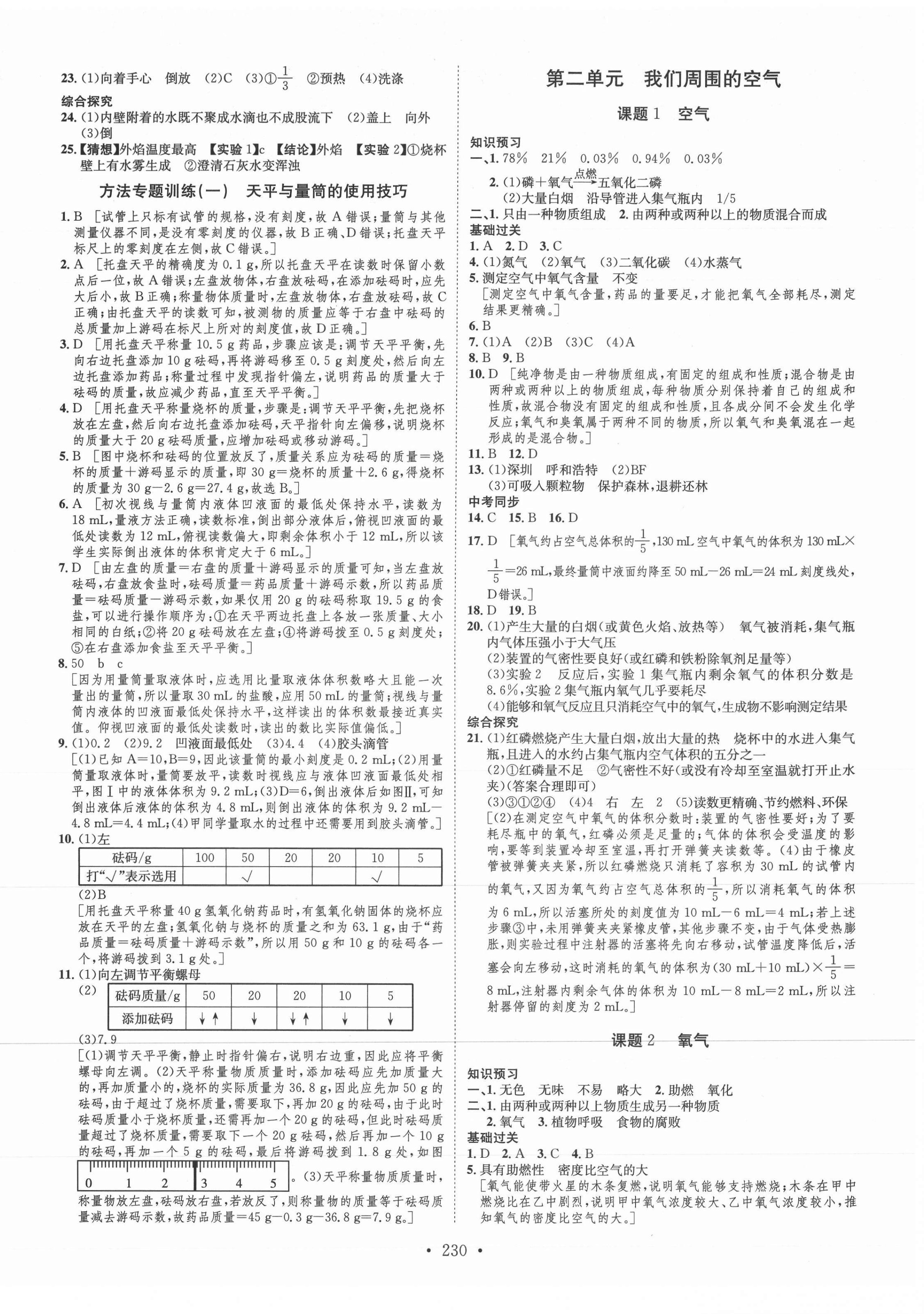 2021年思路教练同步课时作业九年级化学全一册人教版 第2页