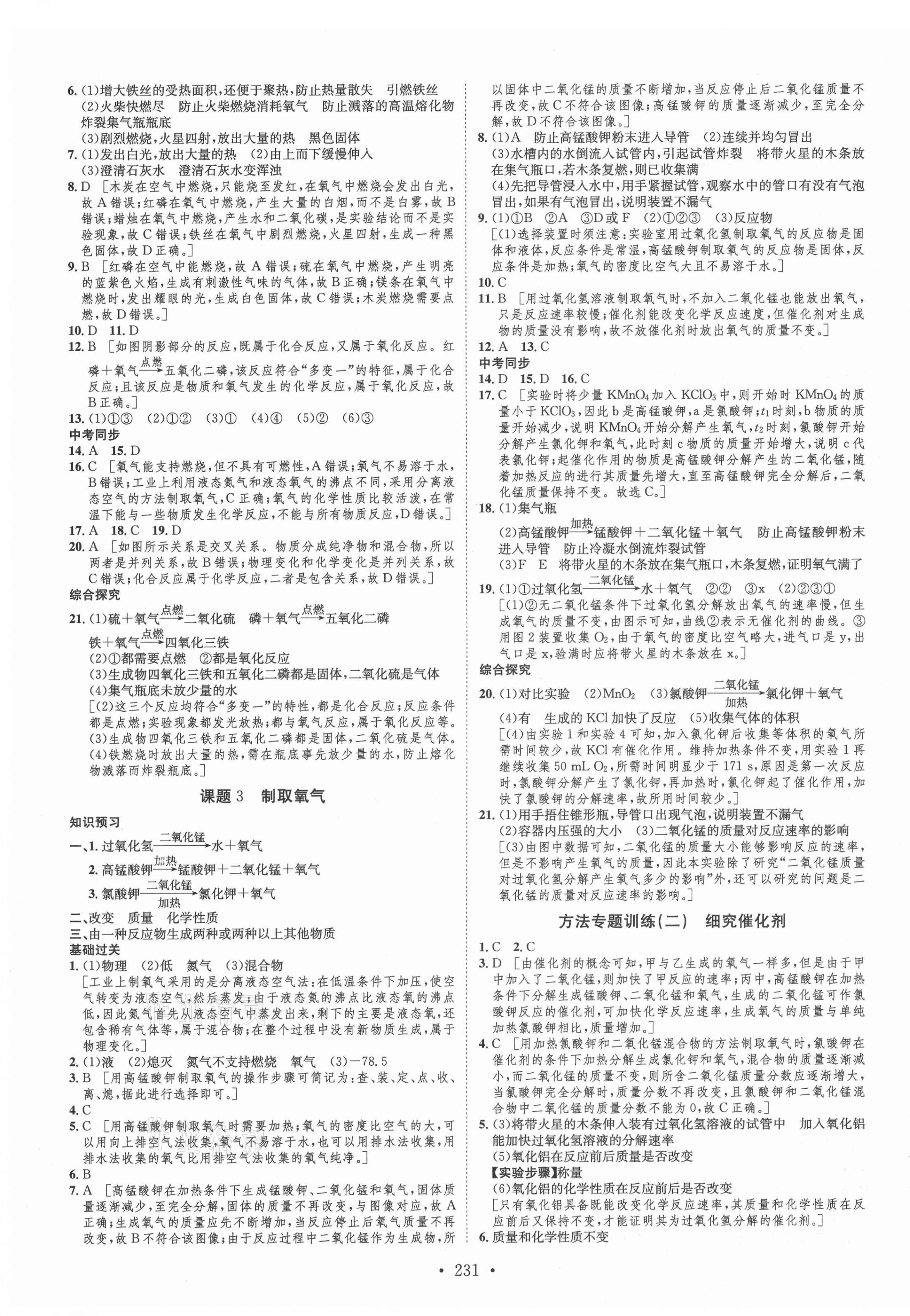 2021年思路教练同步课时作业九年级化学全一册人教版 第3页