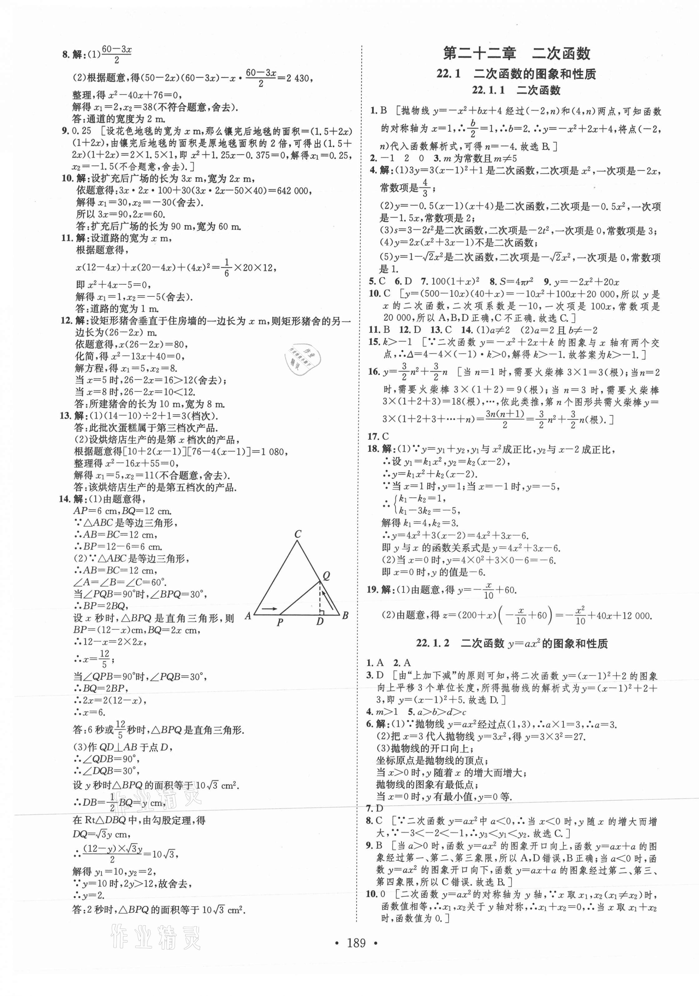 2021年思路教练同步课时作业九年级数学全一册人教版 第5页